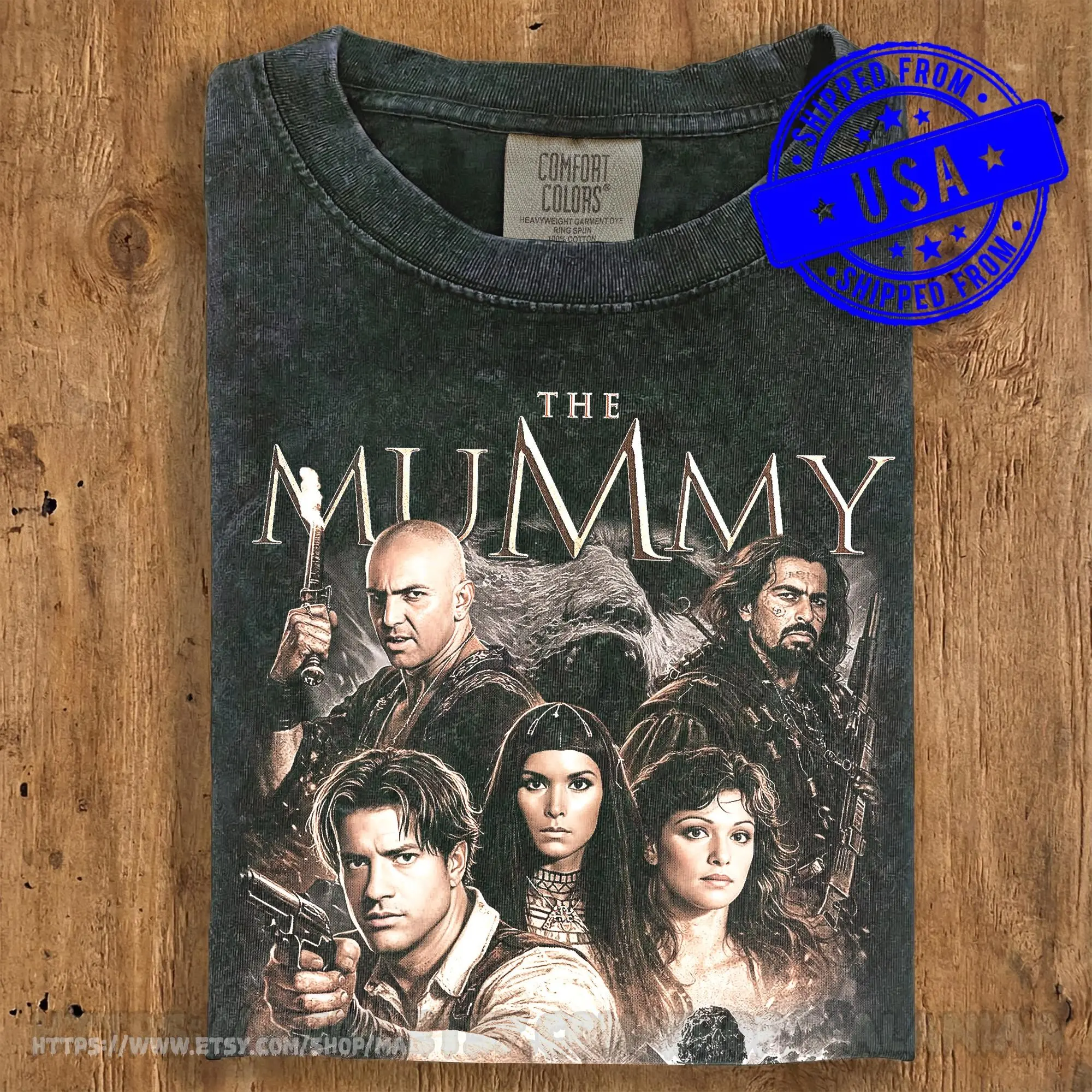 The Mummy 1999 Vintage Sweatshirt, Comfort Colors Brendan Fraser Rick O'Connell Evelyn Retro 90s Action Movie