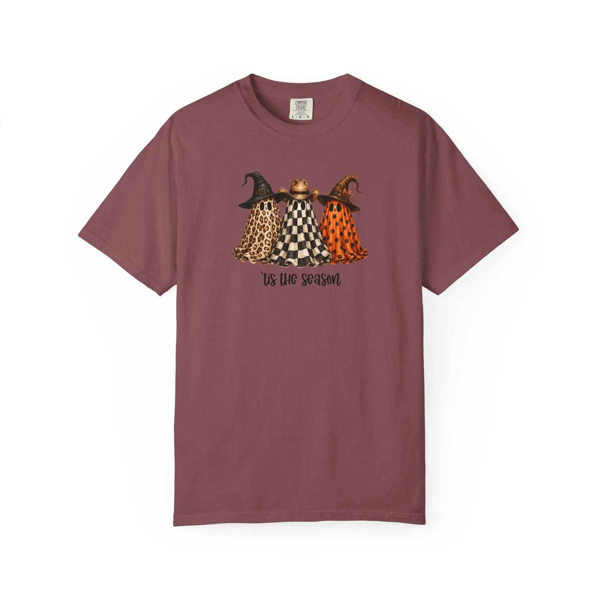 Comfort Colors Tis The Season Ghosts T-Shirt, Trending Halloween Fall Graphic Tee - photo 3
