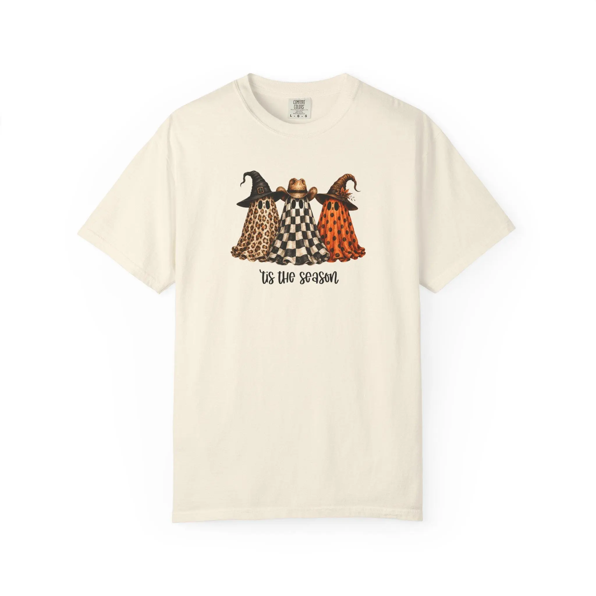 Comfort Colors Tis The Season Ghosts T-Shirt, Trending Halloween Fall Graphic Tee - photo 4