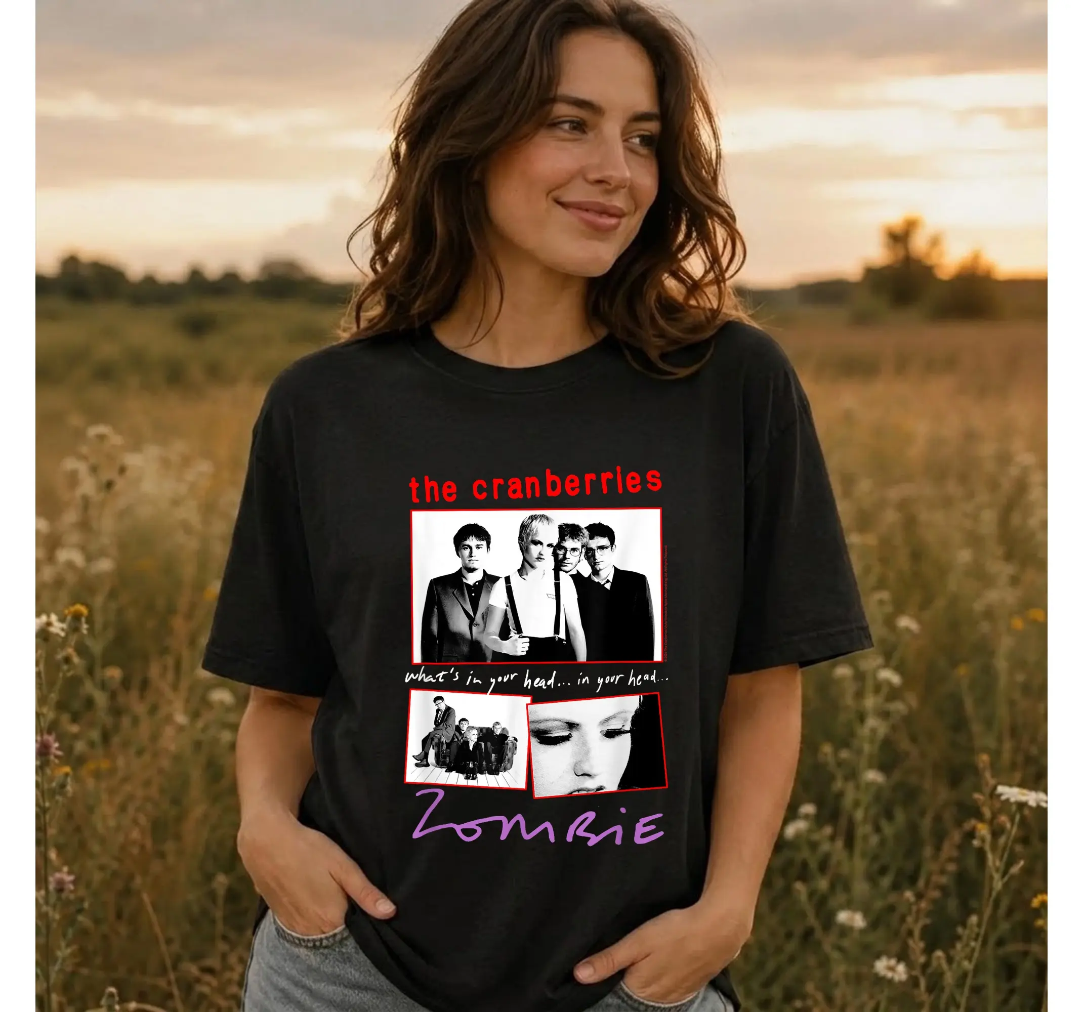 Vintage 90s Alt Rock Band Graphic Tee, Retro Grunge Zombie Music Shirt