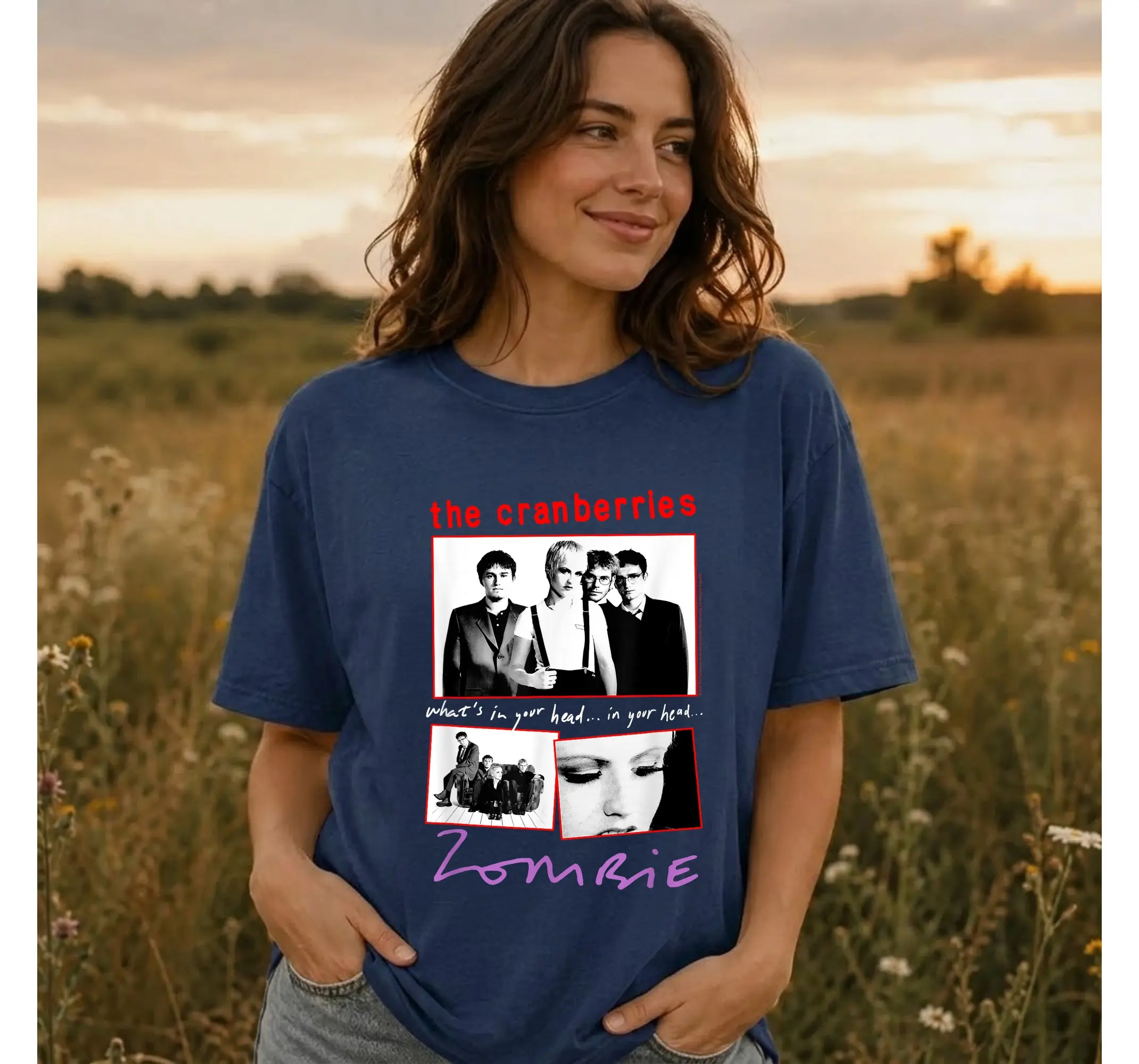 Vintage 90s Alt Rock Band Graphic Tee, Retro Grunge Zombie Music Shirt - photo 3