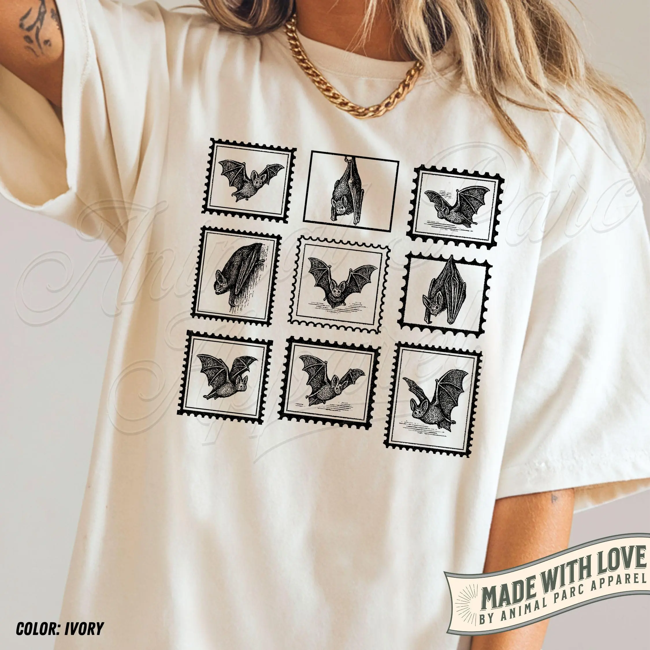 Vintage Bat T-Shirt, Gothic Cottagecore Graphic Tee, Cute 90s Halloween Spooky Animal Top - photo 5