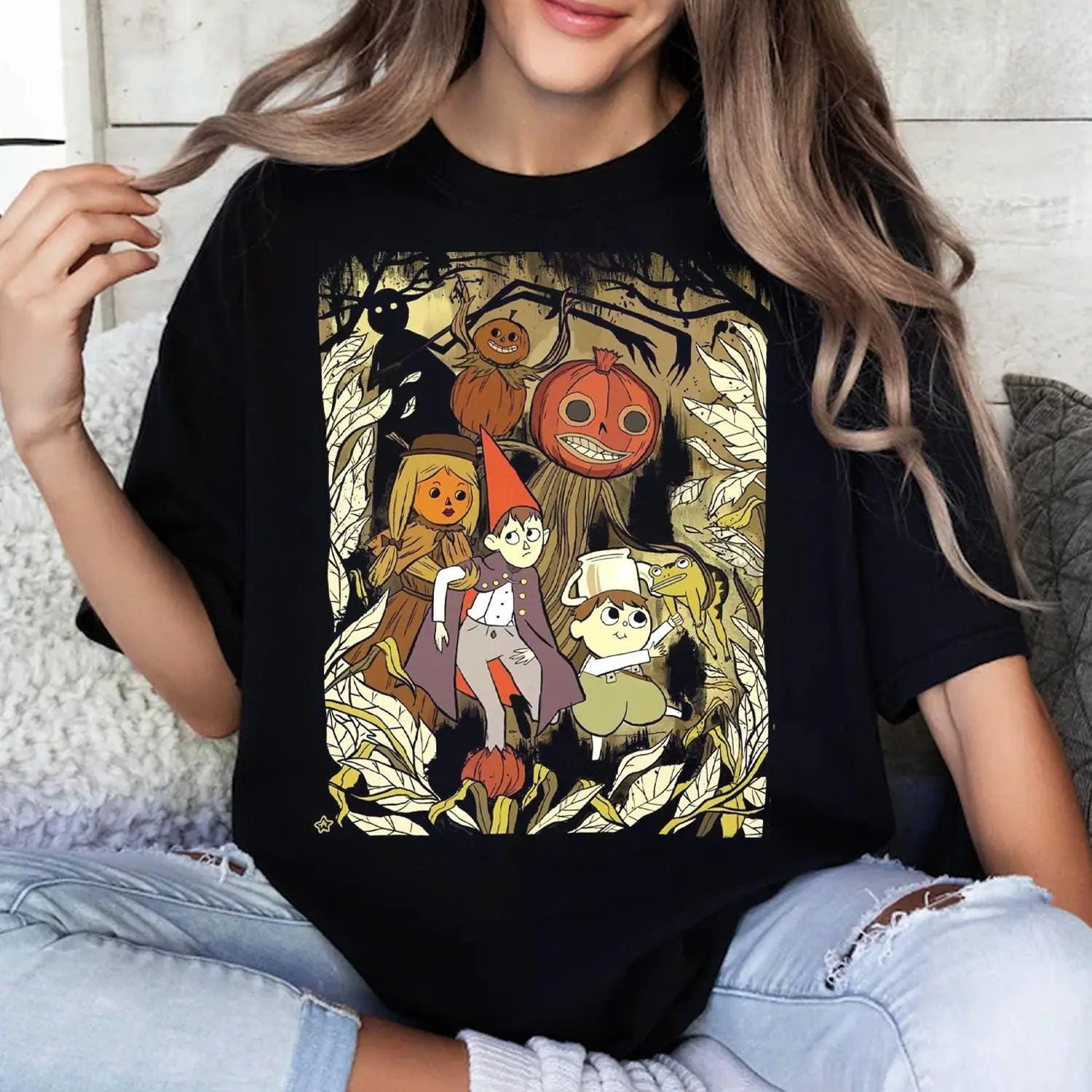 Vintage Over Garden Wall Sweatshirt, Funny Pumpkin Fall Cartoon Movie Lover Gift Crewneck