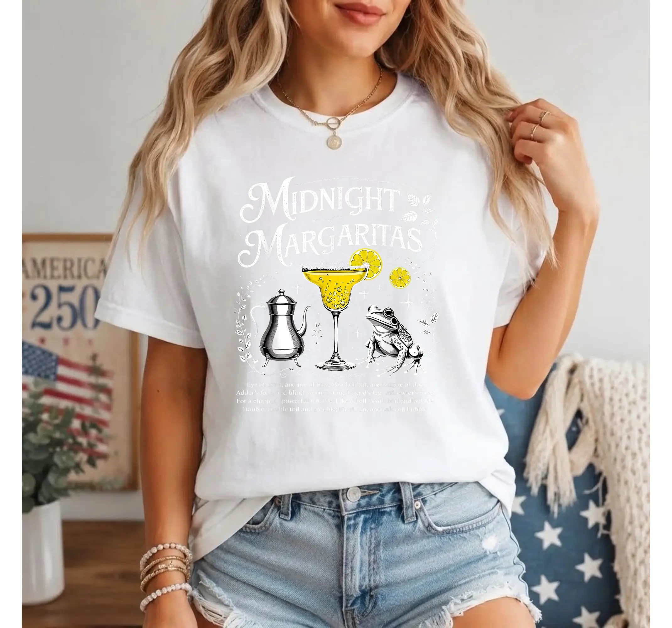 Witch Margarita Halloween Tee, Spooky Midnight Cocktail Drink Graphic Shirt - photo 3