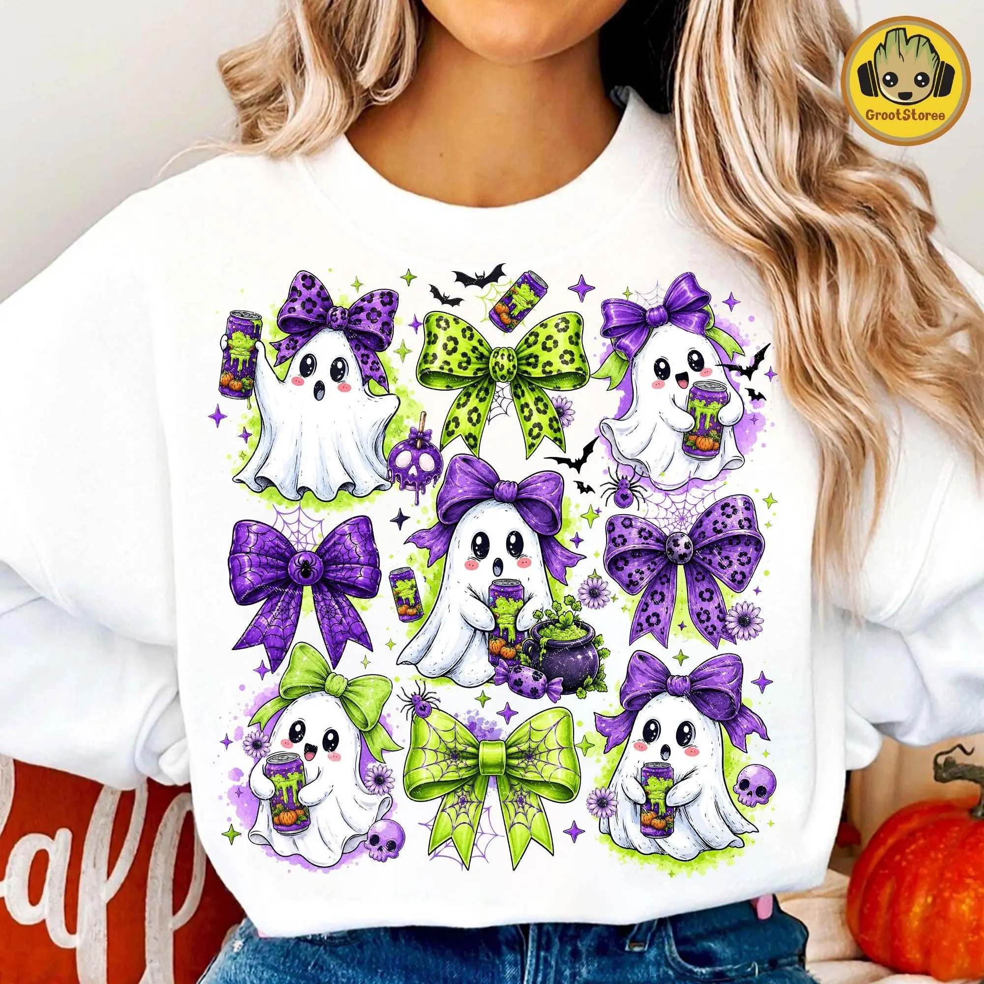 Comfort Colors Witch's Brew Ghost T-Shirt, Kawaii Coquette Halloween Tee, Cute Soda Can Drink Fall Shirt - photo 2