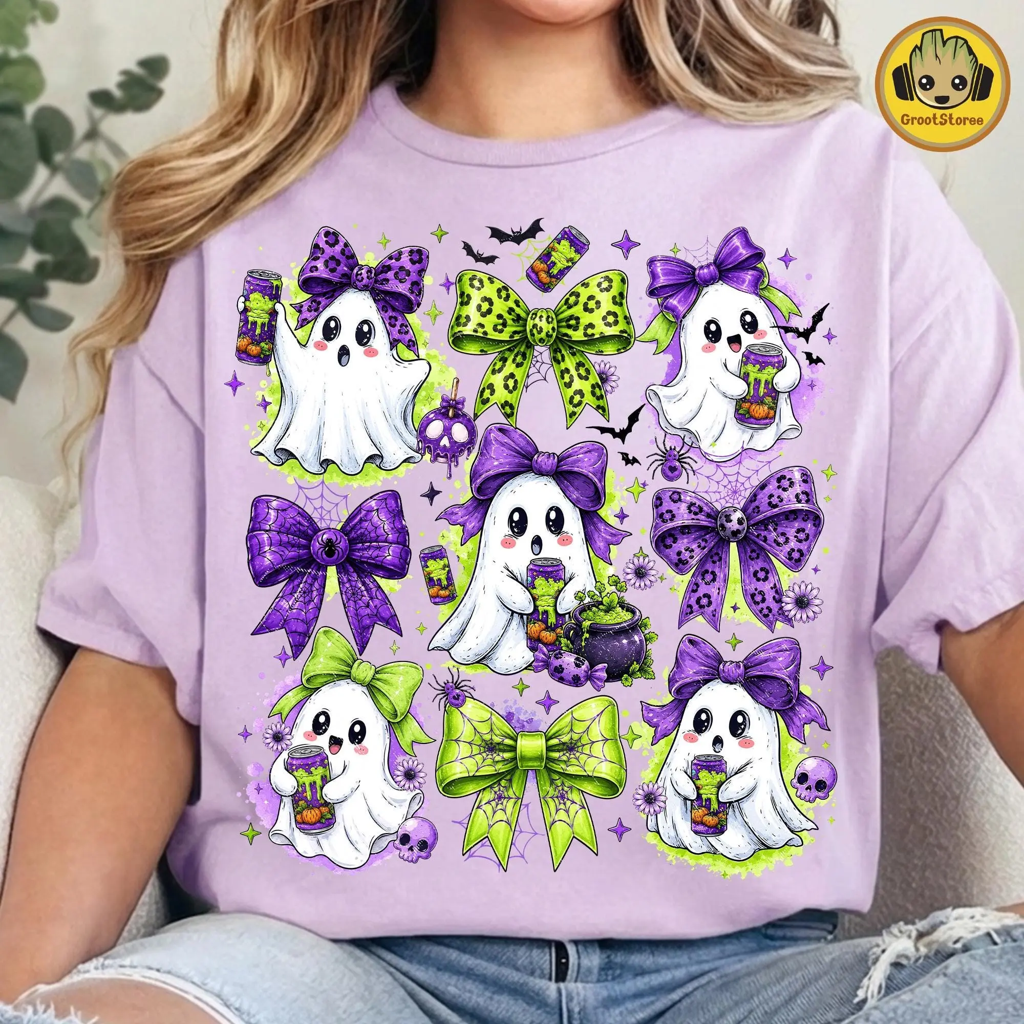 Comfort Colors Witch's Brew Ghost T-Shirt, Kawaii Coquette Halloween Tee, Cute Soda Can Drink Fall Shirt - photo 3
