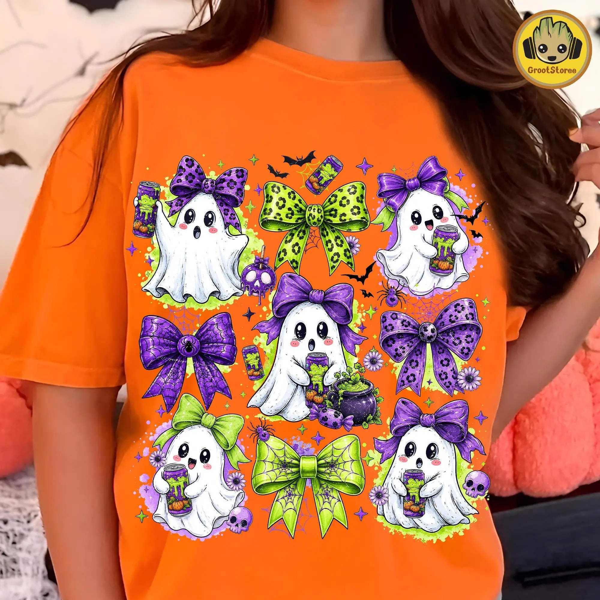 Comfort Colors Witch's Brew Ghost T-Shirt, Kawaii Coquette Halloween Tee, Cute Soda Can Drink Fall Shirt - photo 4