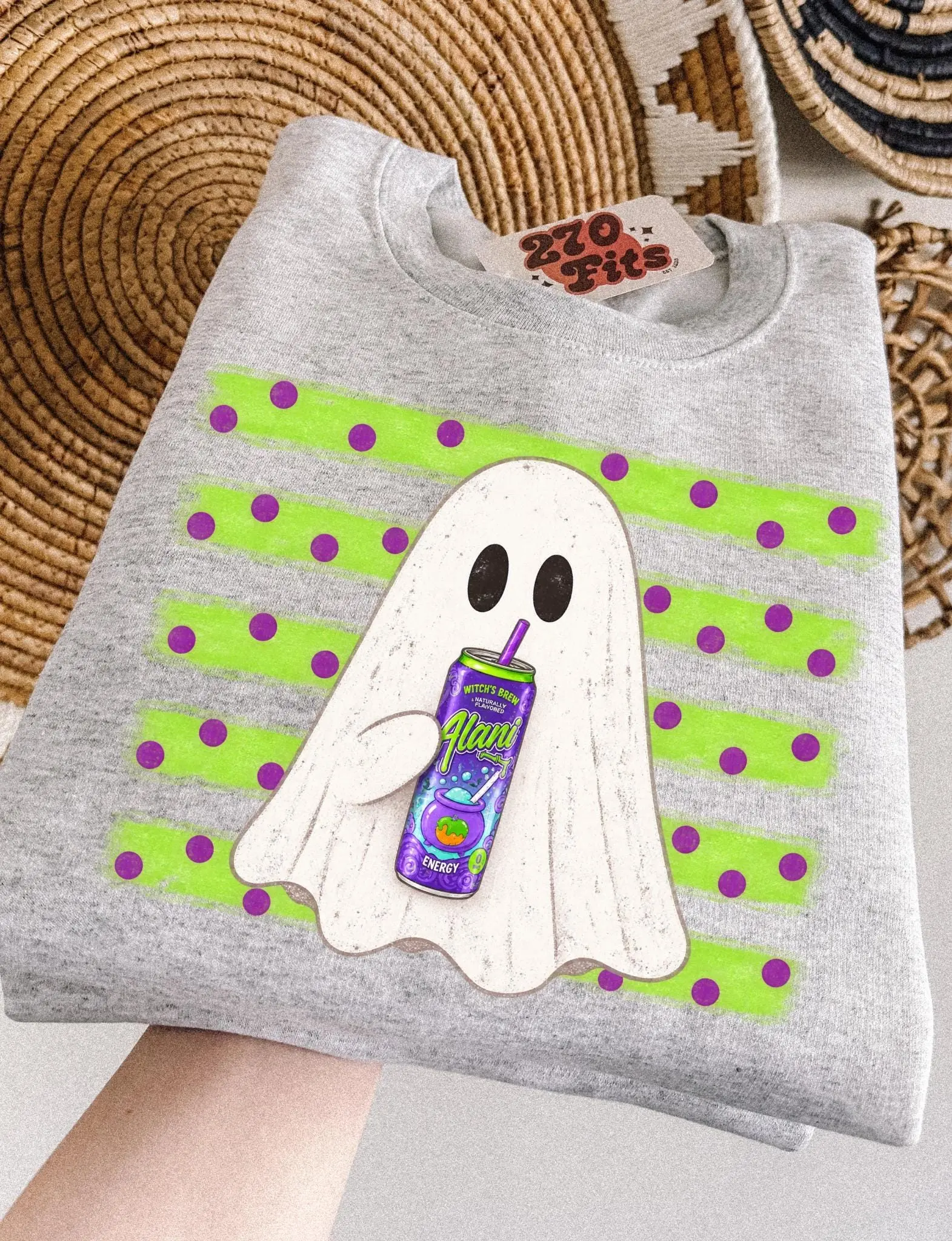 Witch's Brew Ghost Halloween Shirt, Cute Fall Season Graphic Top for Women