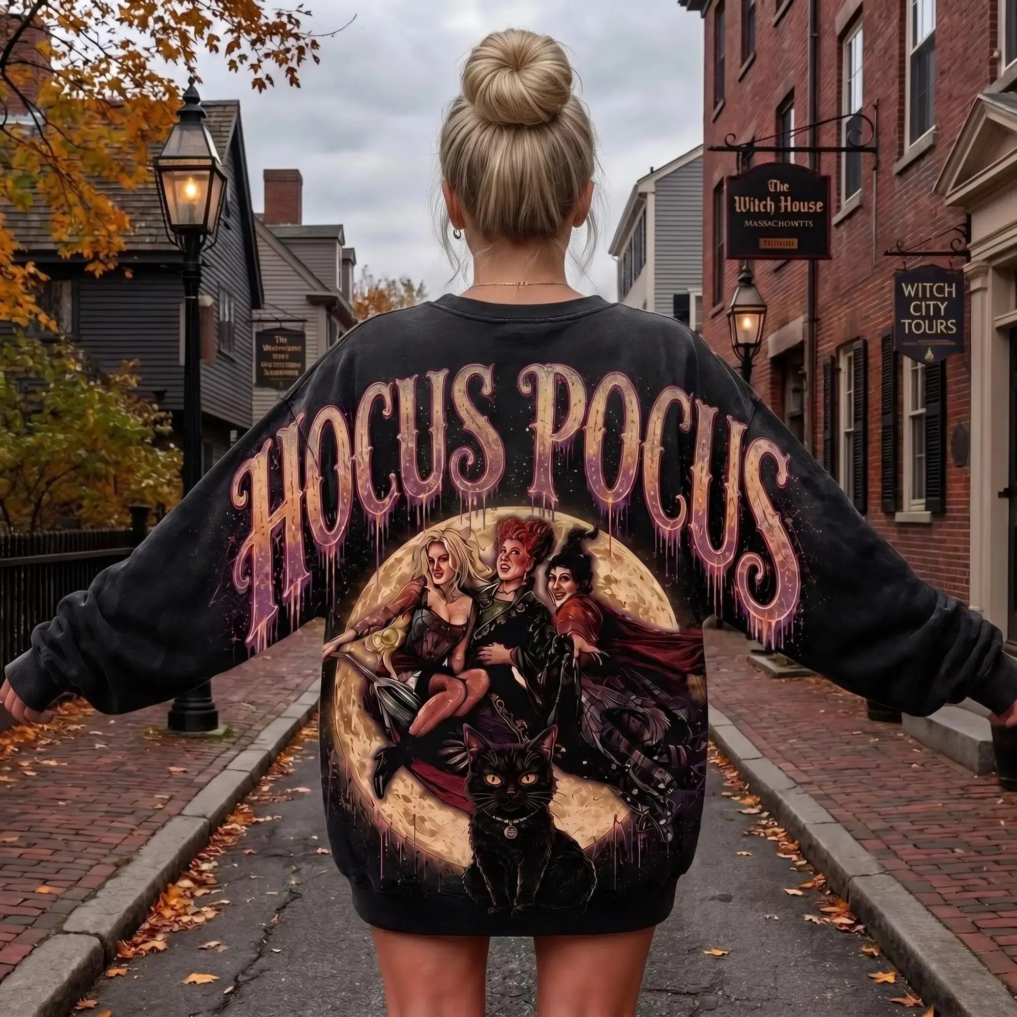 Witchy Halloween Sweatshirt Women