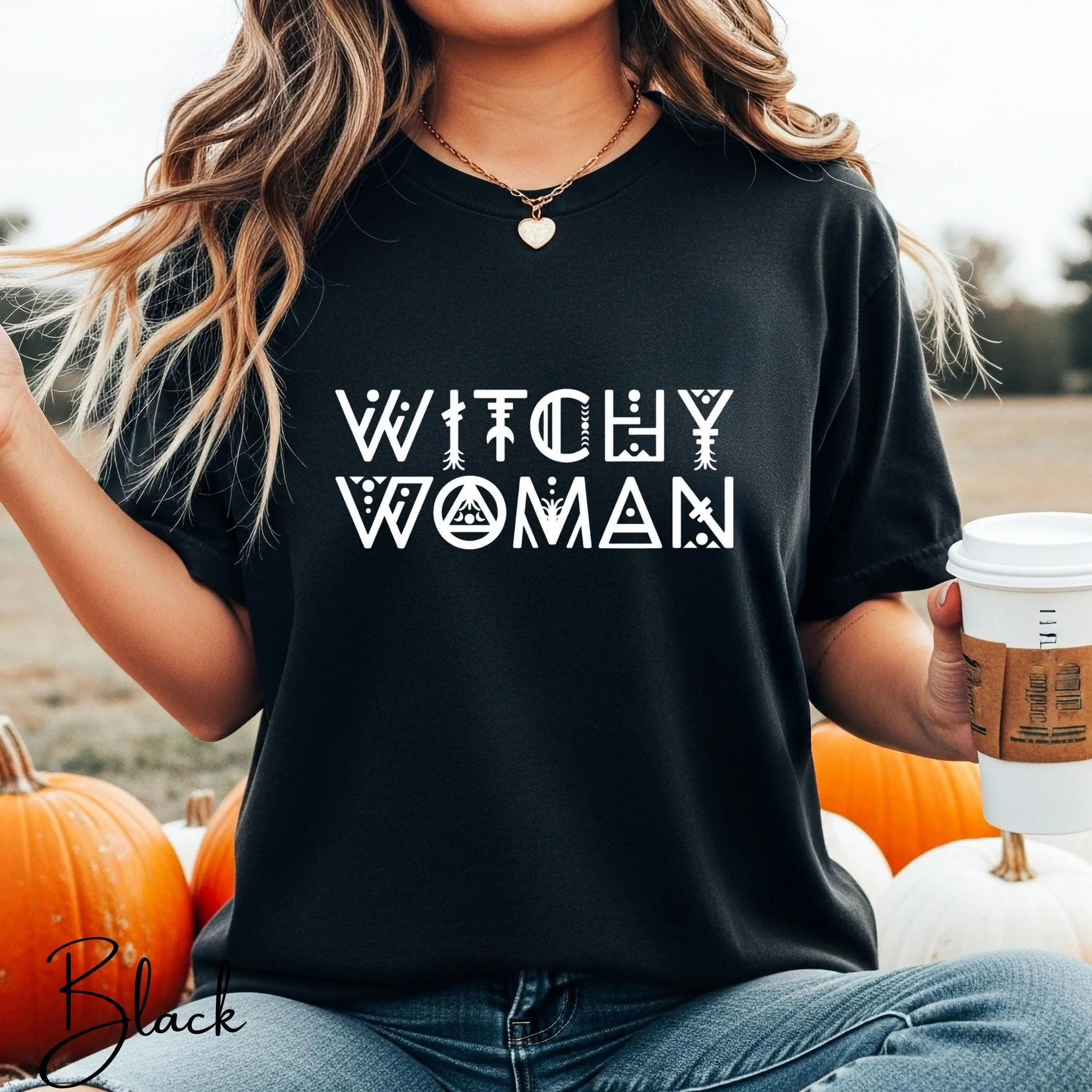 Comfort Colors 1717 Witchy Woman Sweatshirt, Boho Witch Halloween Gothic Occult Mystical Wiccan Top