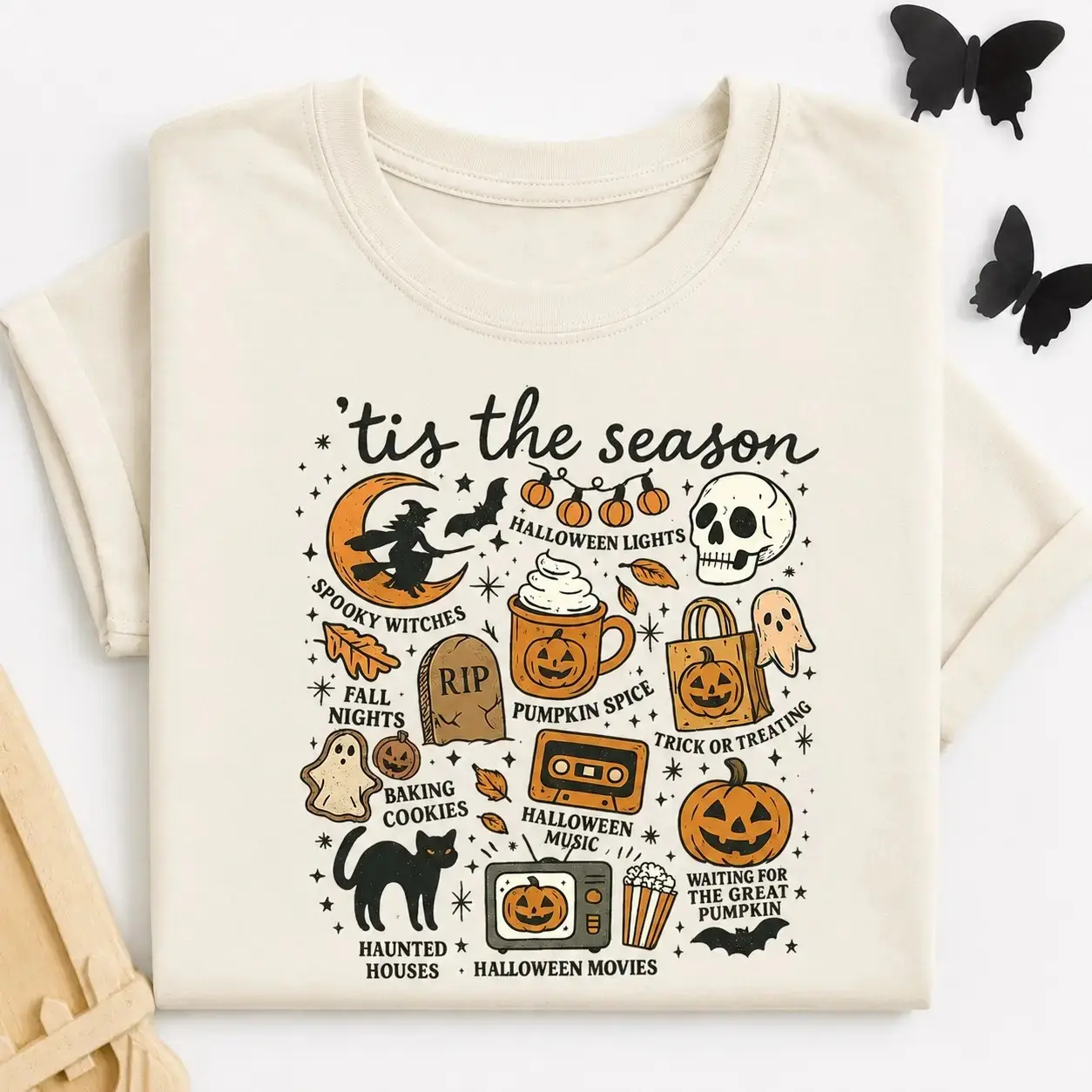 Comfort Colors Halloween Crewneck Sweatshirt, Spooky Season Pumpkin Thanksgiving Fall Autumn Graphic Pullover - photo 1