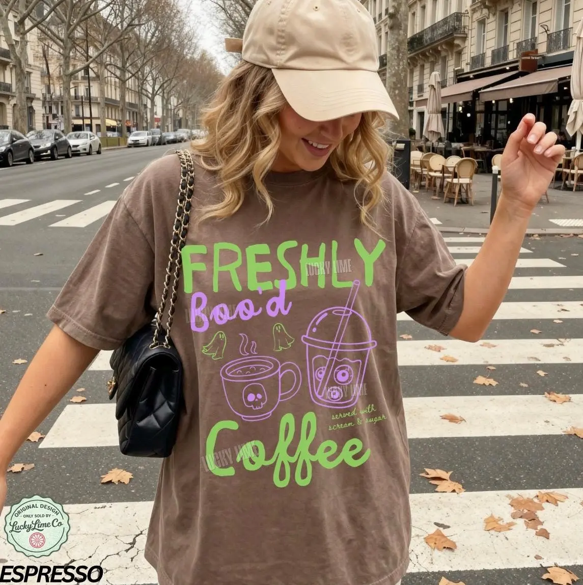 Comfort Colors Cute Ghost Wildflower Halloween T-Shirt, Cottagecore Summerween Round Neck Tee for Women - photo 5