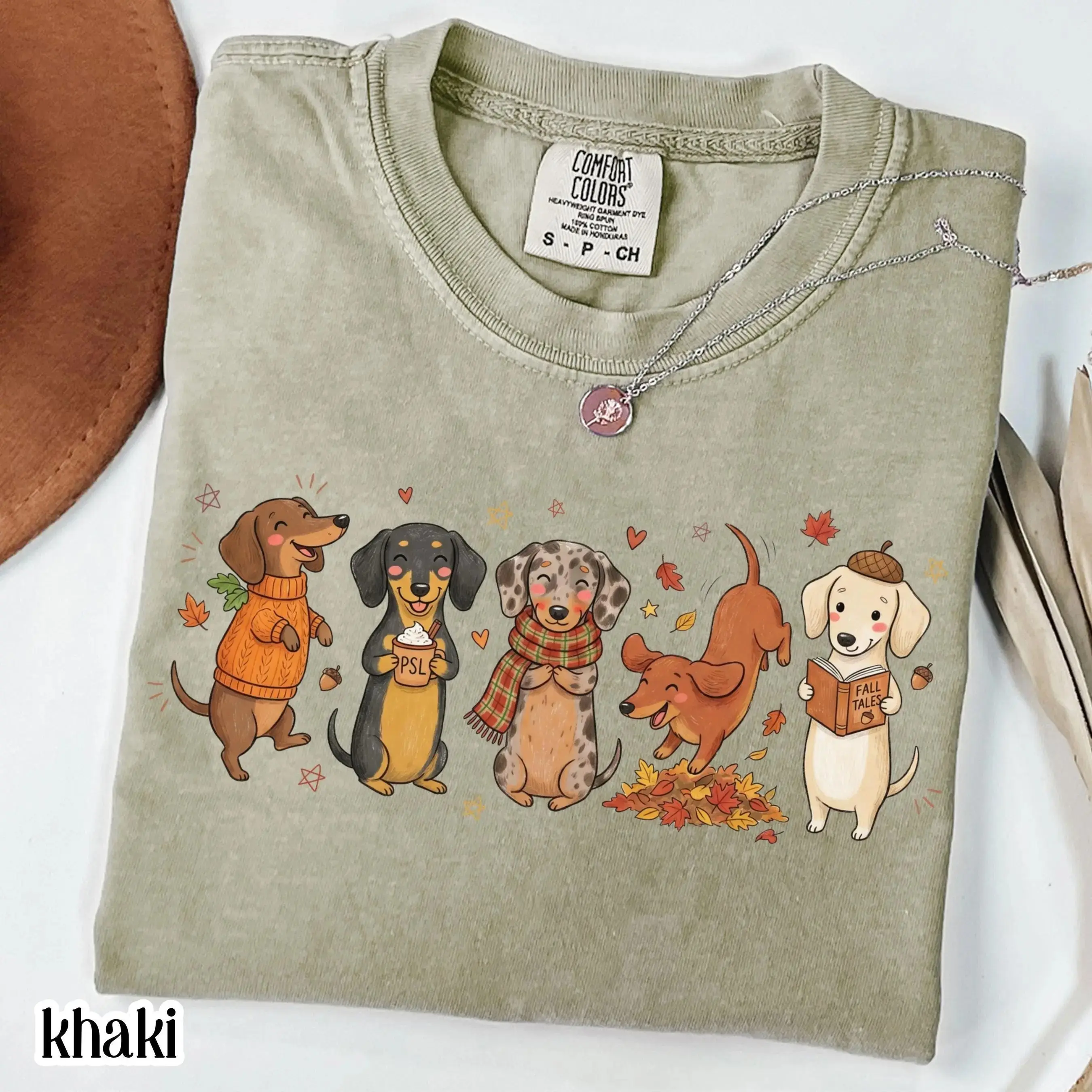 Women's Comfort Colors Halloween T-Shirt, Funny Raccoon with Pumpkin and Coffee Tee, Cute Cozy Autumn Fall Top - photo 2