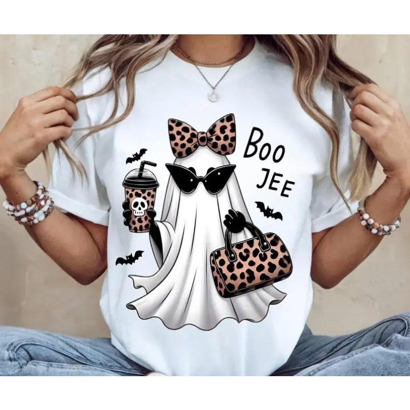 Comfort Colors Boo Jee Ghost Shirt, Leopard Ghost Tee, Spooky Season Gift for Her — photo 2