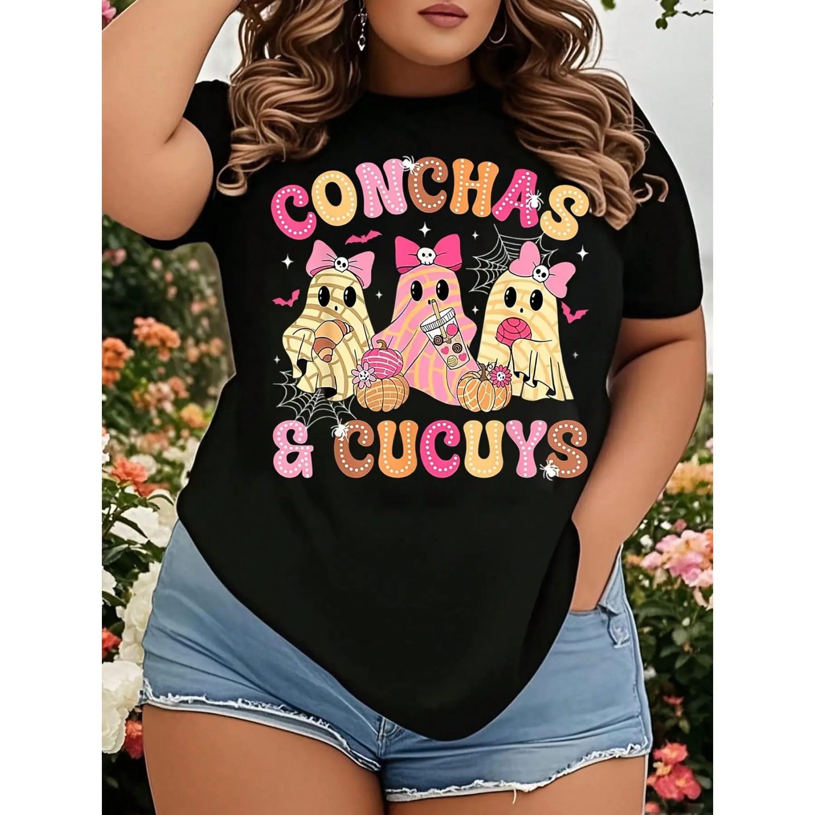 Conchas & Cucuys Shirt, Pan Dulce Ghost Tee, Halloween Ghost Shirt for Fall