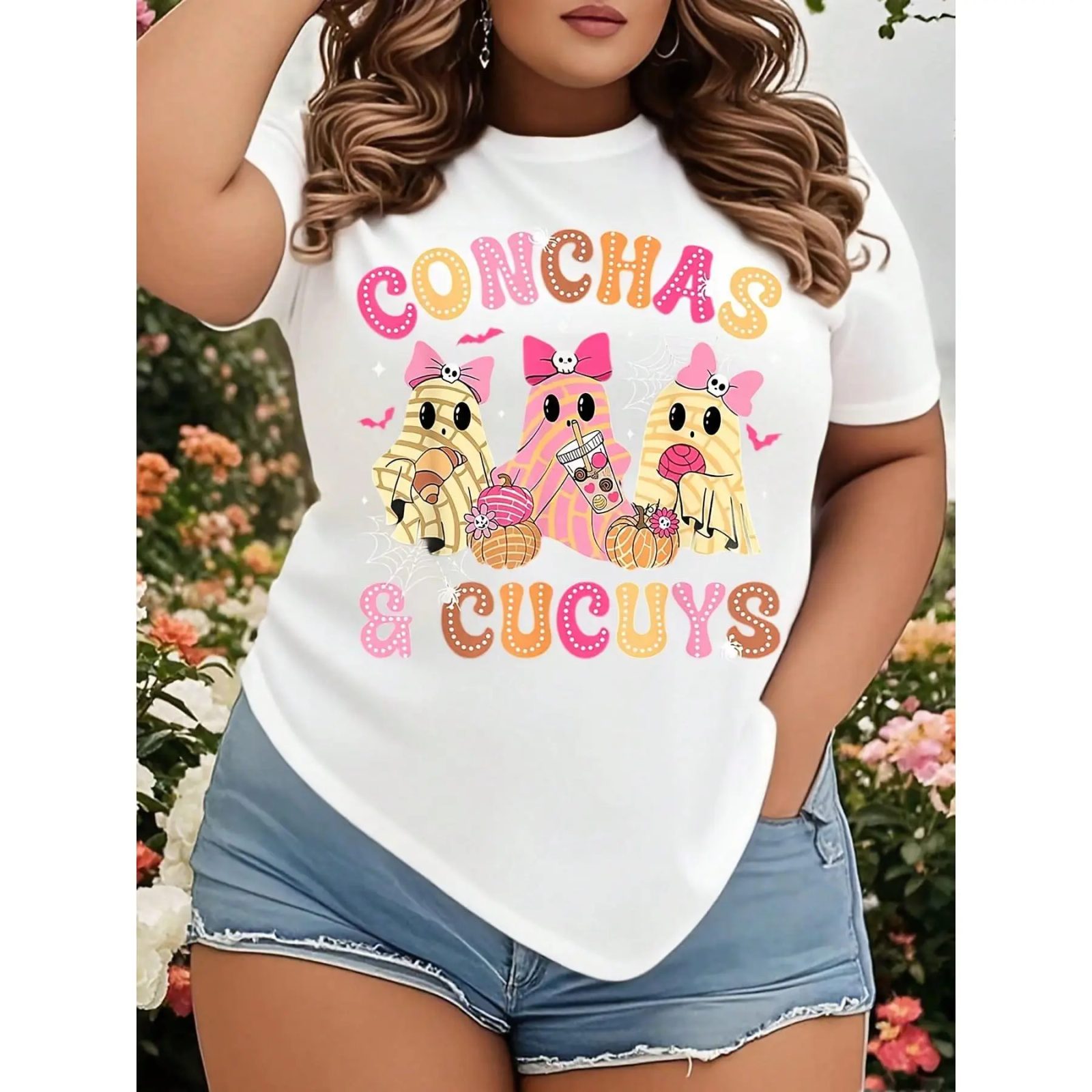 Conchas & Cucuys Shirt, Pan Dulce Ghost Tee, Halloween Ghost Shirt for Fall — photo 2