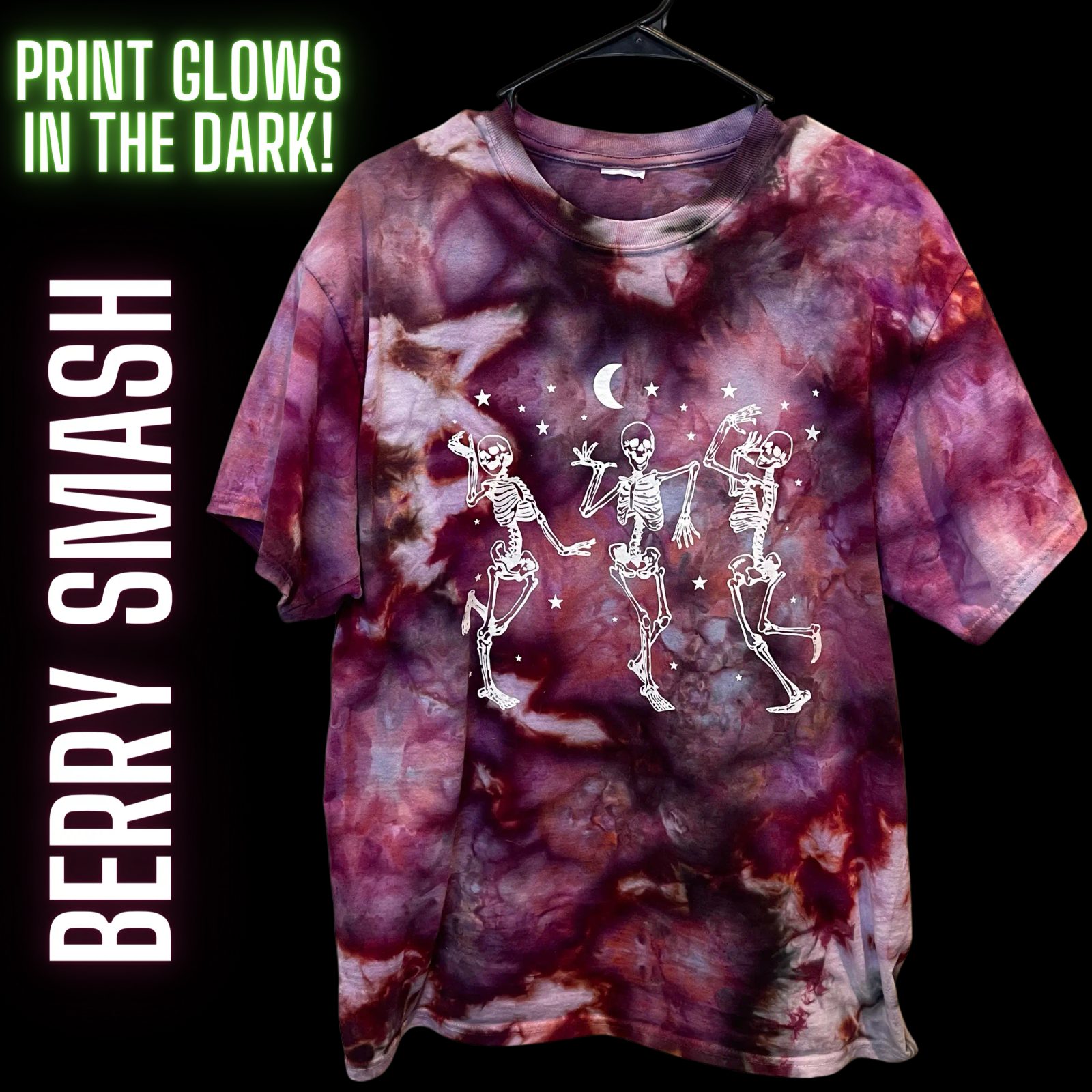 Comfort Colors Dancing Skeleton Shirt, Moon and Stars Skeleton Graphic Tee, Halloween Gift for Her — photo 5