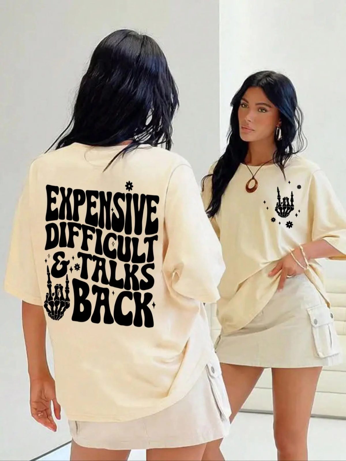 Expensive Difficult and Talks Back Skeleton Shirt, Funny Halloween Shirt for Her, Sarcastic Fall Gift