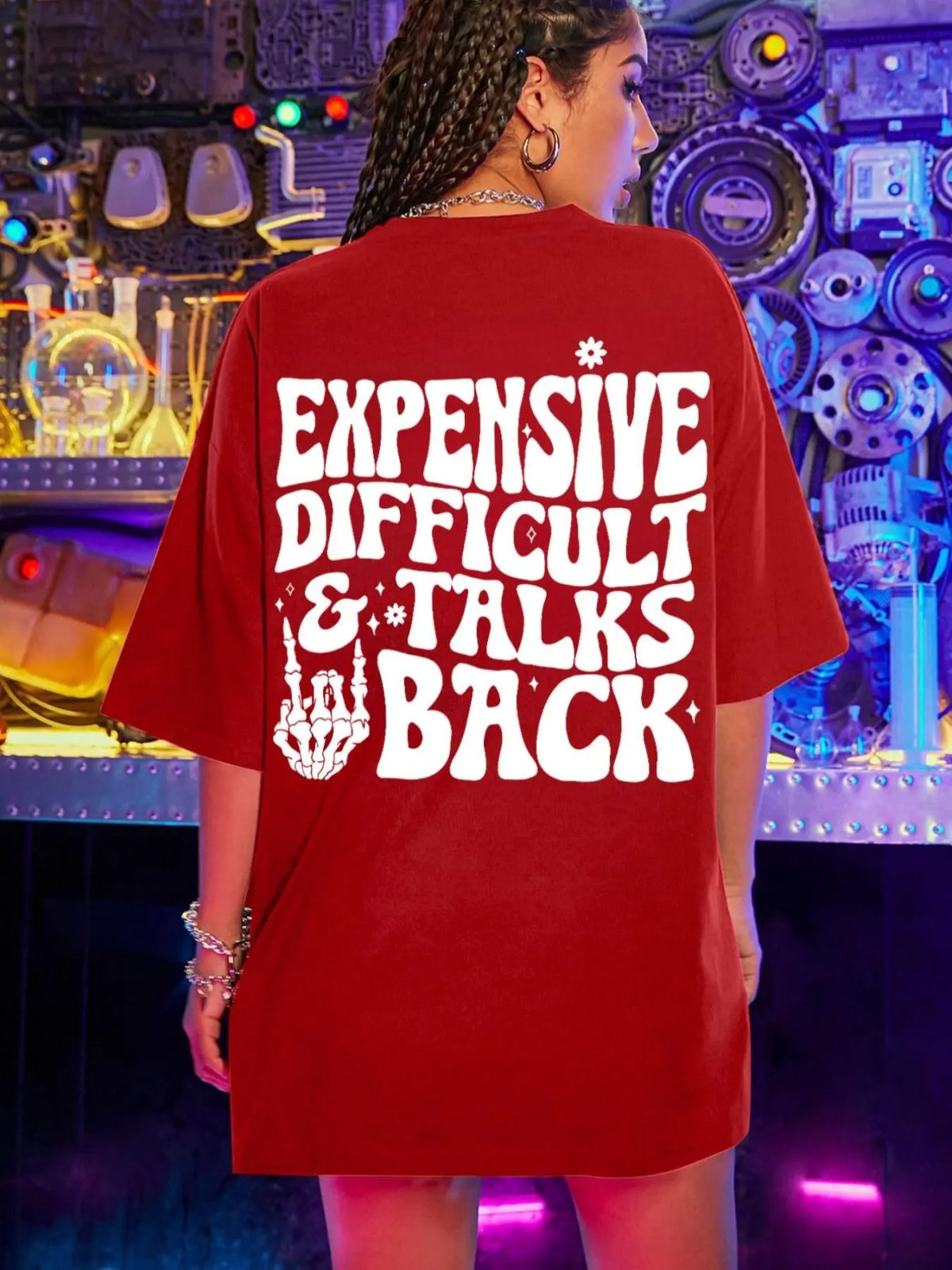 Expensive Difficult and Talks Back Skeleton Shirt, Funny Halloween Shirt for Her, Sarcastic Fall Gift — photo 5