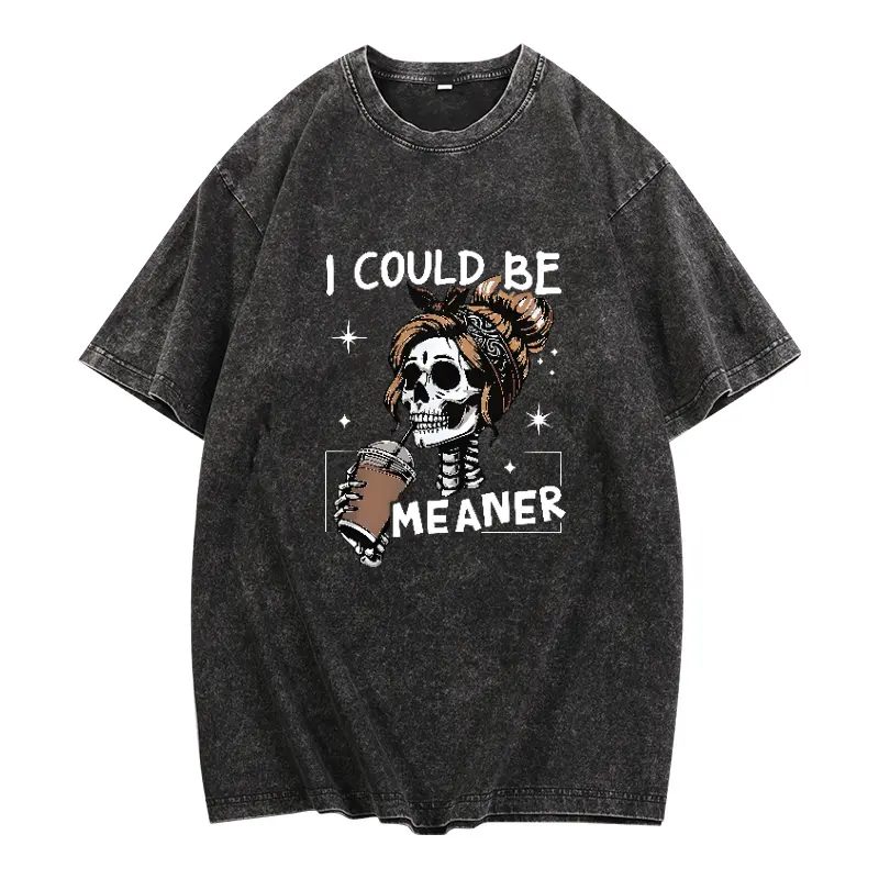 Comfort Colors I Could Be Meaner Skeleton Sweatshirt, Funny Mom Halloween Sweatshirt, Sarcastic Fall Gift for Her — photo 4