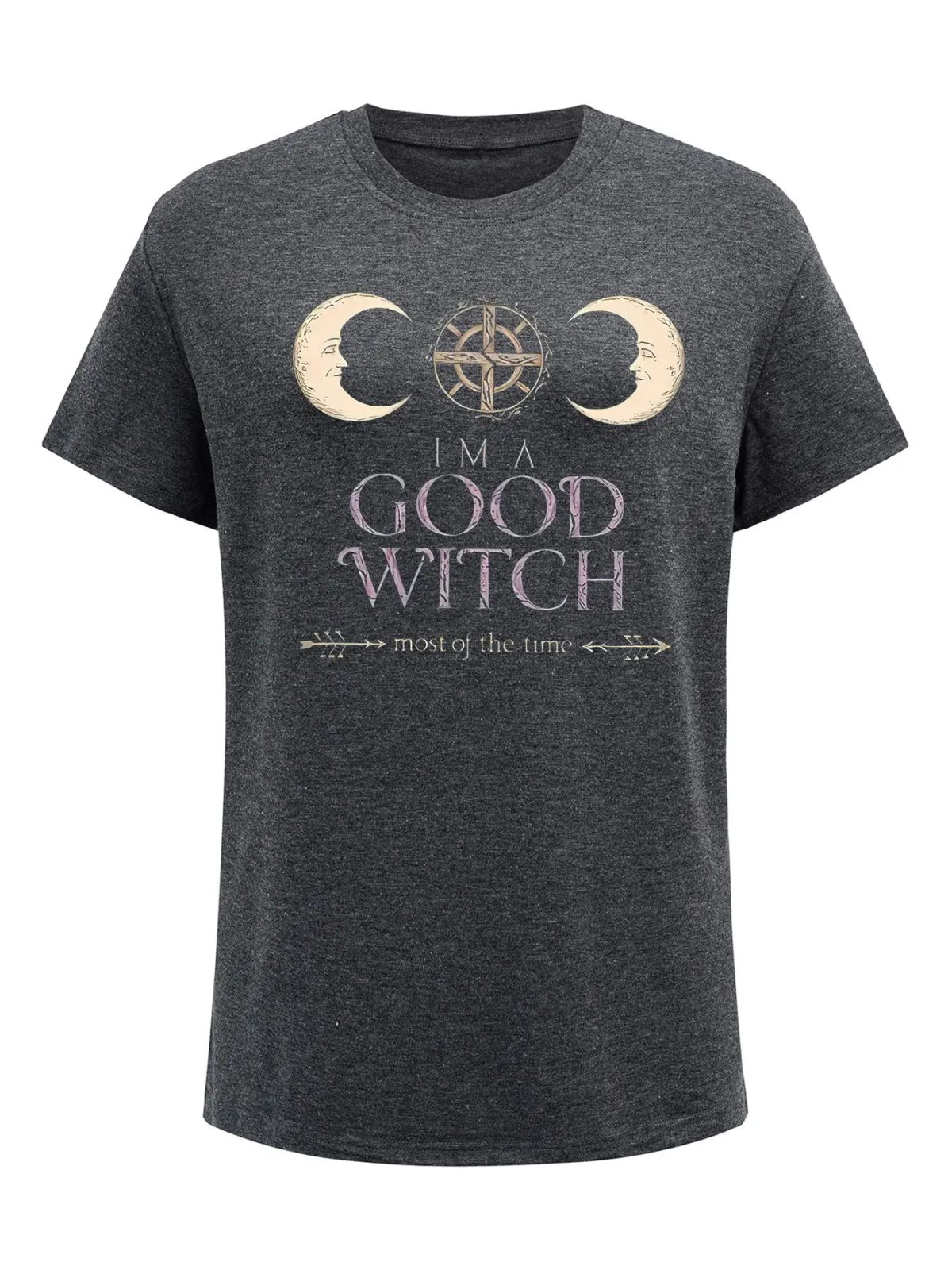 I'm A Good Witch Most Of The Time Witch Shirt, Moon Witchy Vibes Shirt, Funny Halloween Party Tee — photo 3