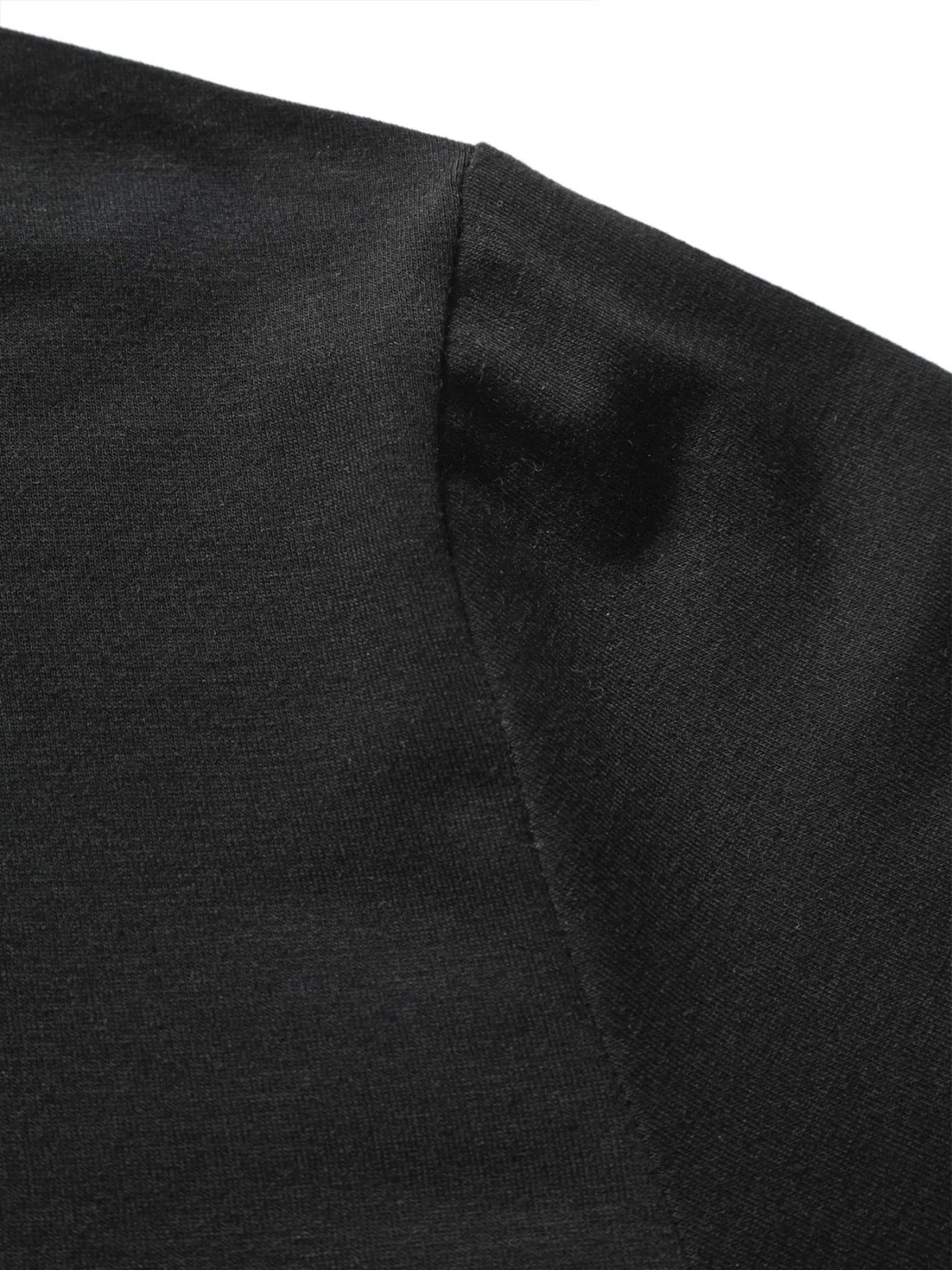 Just A Little Ray Of Pitch Black Halloween Party Shirt, Bat Coffin Back Print Tee, Spooky Group Gift — photo 5