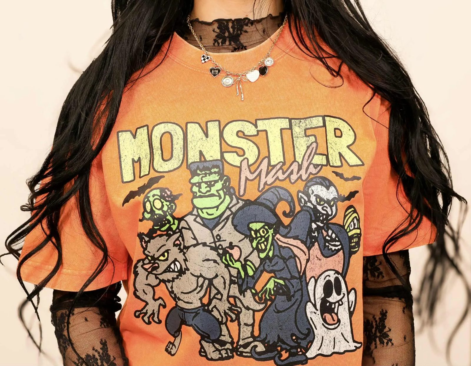 Comfort Colors Monster Mash Tee, Retro Halloween Shirt, Vintage Cartoon Monsters Gift — photo 5