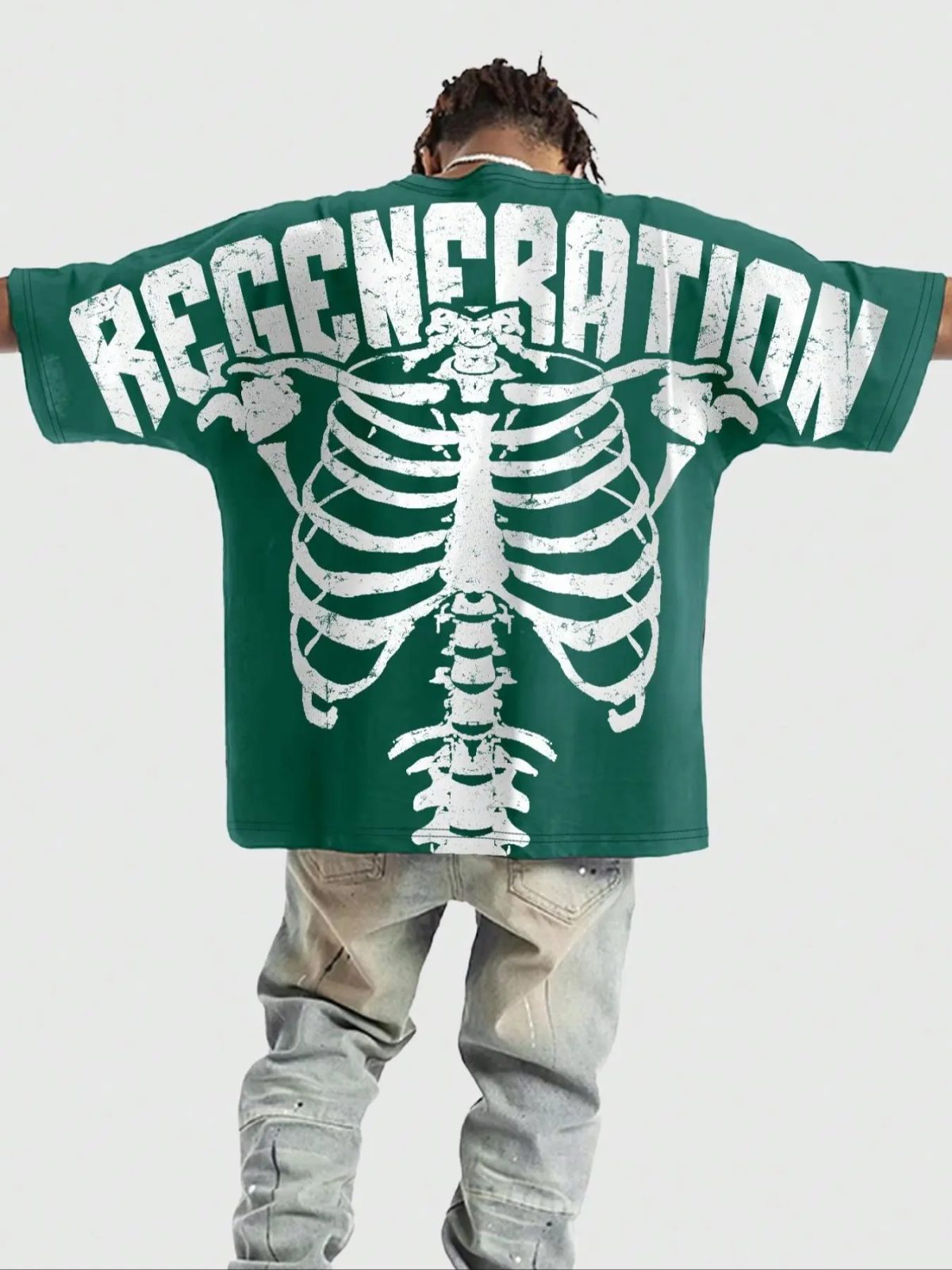 Comfort Colors Regeneration Skeleton Shirt, X-Ray Ribcage Skeleton Graphic Tee, Halloween Gift for Him