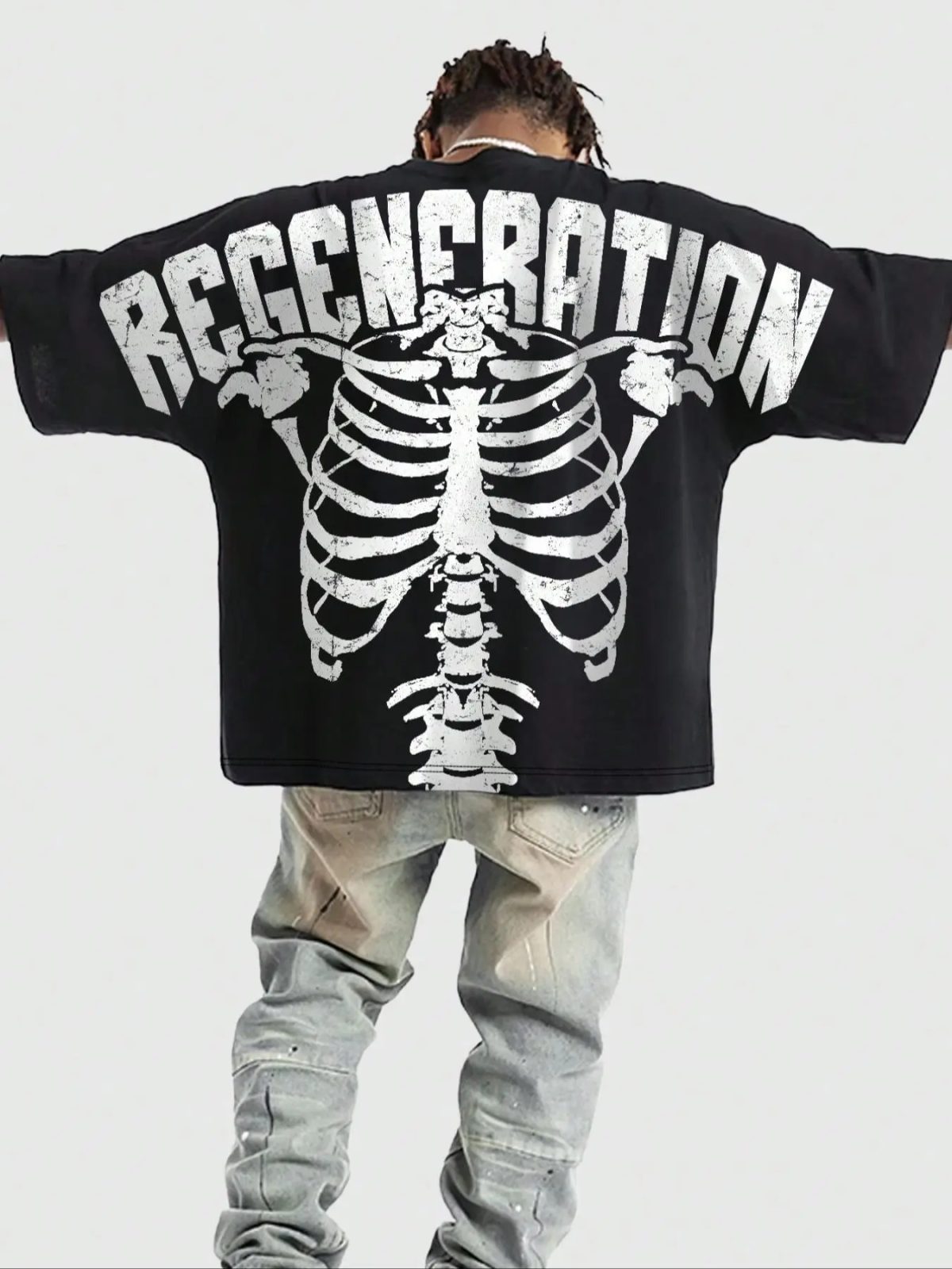 Comfort Colors Regeneration Skeleton Shirt, X-Ray Ribcage Skeleton Graphic Tee, Halloween Gift for Him — photo 2