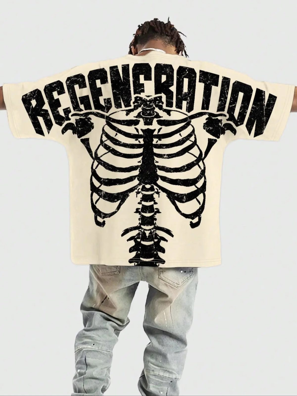 Comfort Colors Regeneration Skeleton Shirt, X-Ray Ribcage Skeleton Graphic Tee, Halloween Gift for Him — photo 4