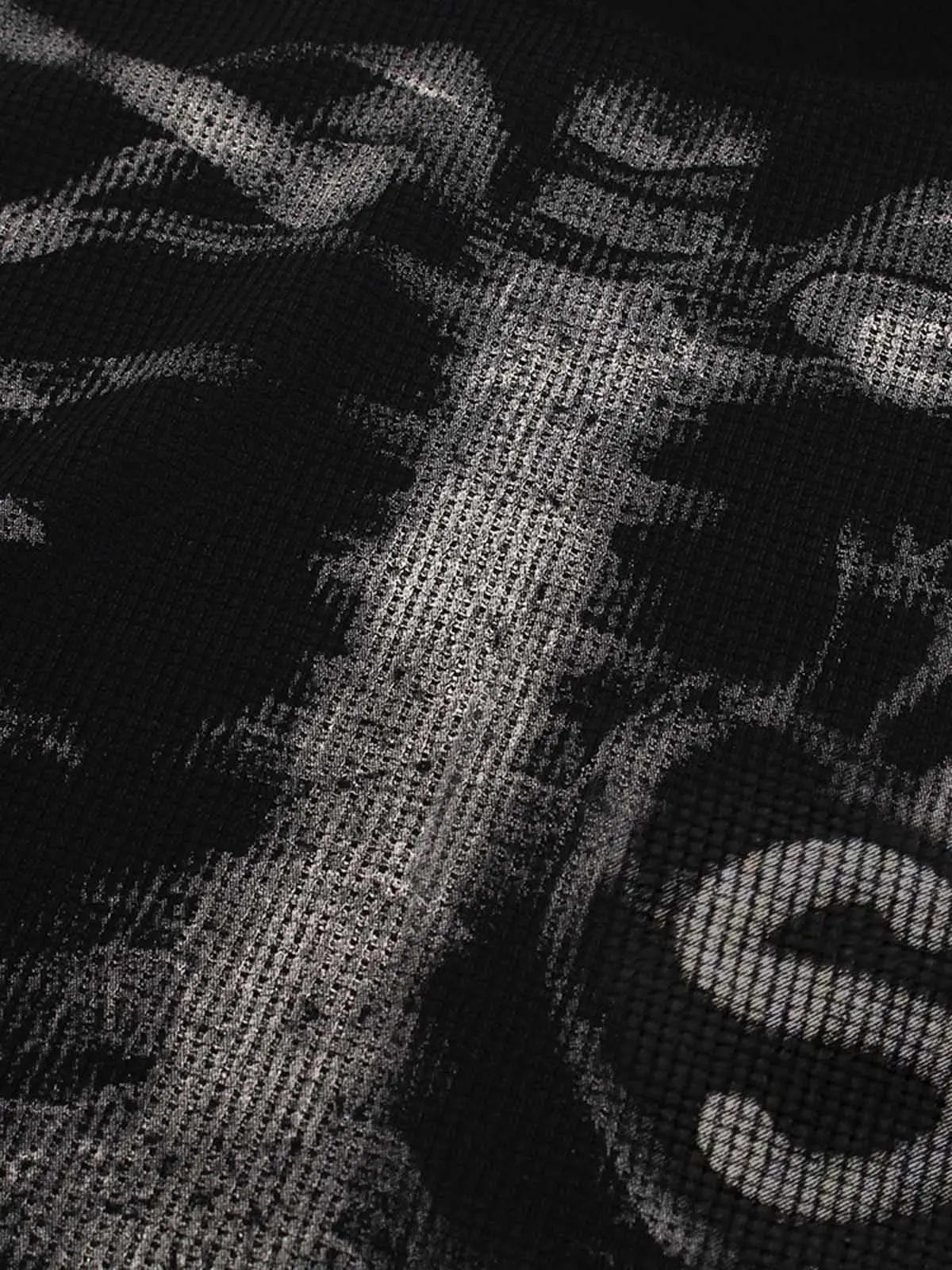 Skeleton X-Ray Waffle Knit Sweatshirt, Grunge Halloween Crewneck, Spooky Season Gift for Her — photo 5