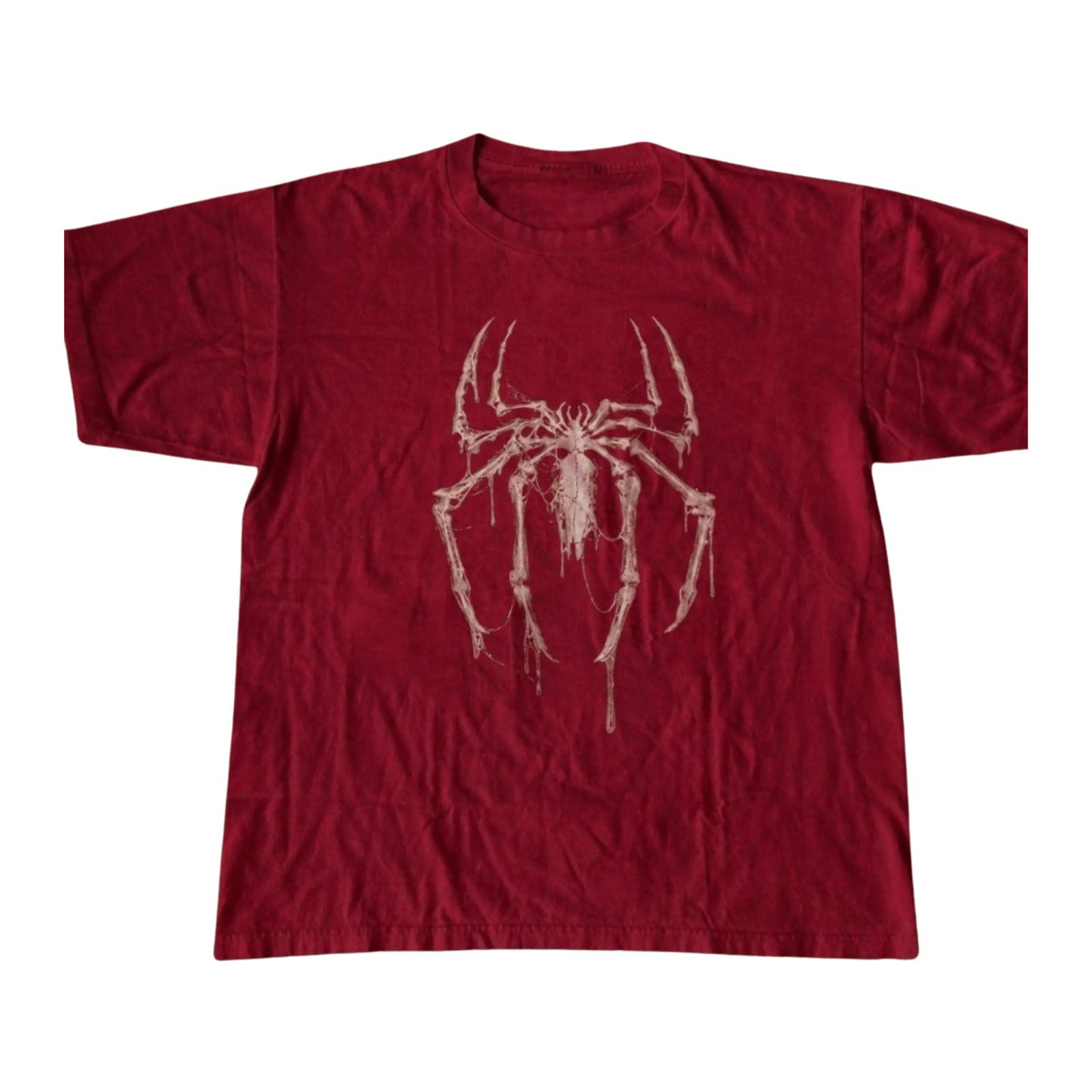 Vintage Spider Skeleton Graphic Tee, Goth Halloween Shirt, Spooky Season Spider Shirt