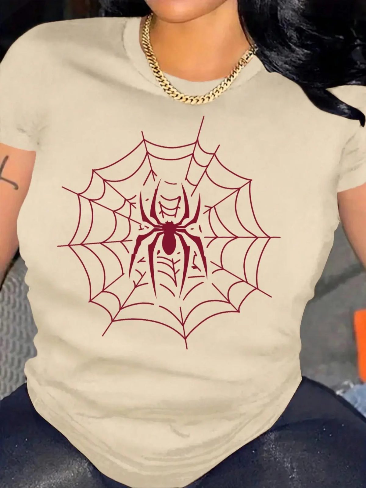Comfort Colors Spider Web Spooky Season Shirt, Halloween Graphic Tee, Whimsigoth Fall Gift — photo 2