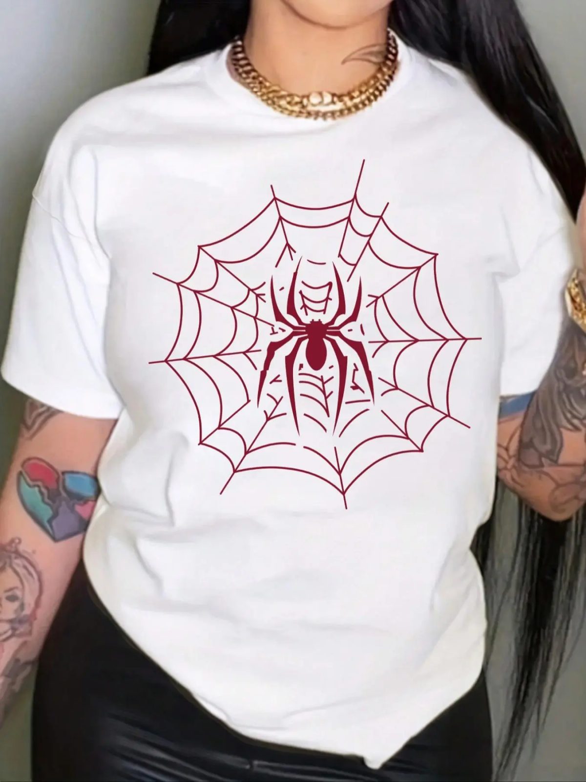 Comfort Colors Spider Web Spooky Season Shirt, Halloween Graphic Tee, Whimsigoth Fall Gift — photo 3