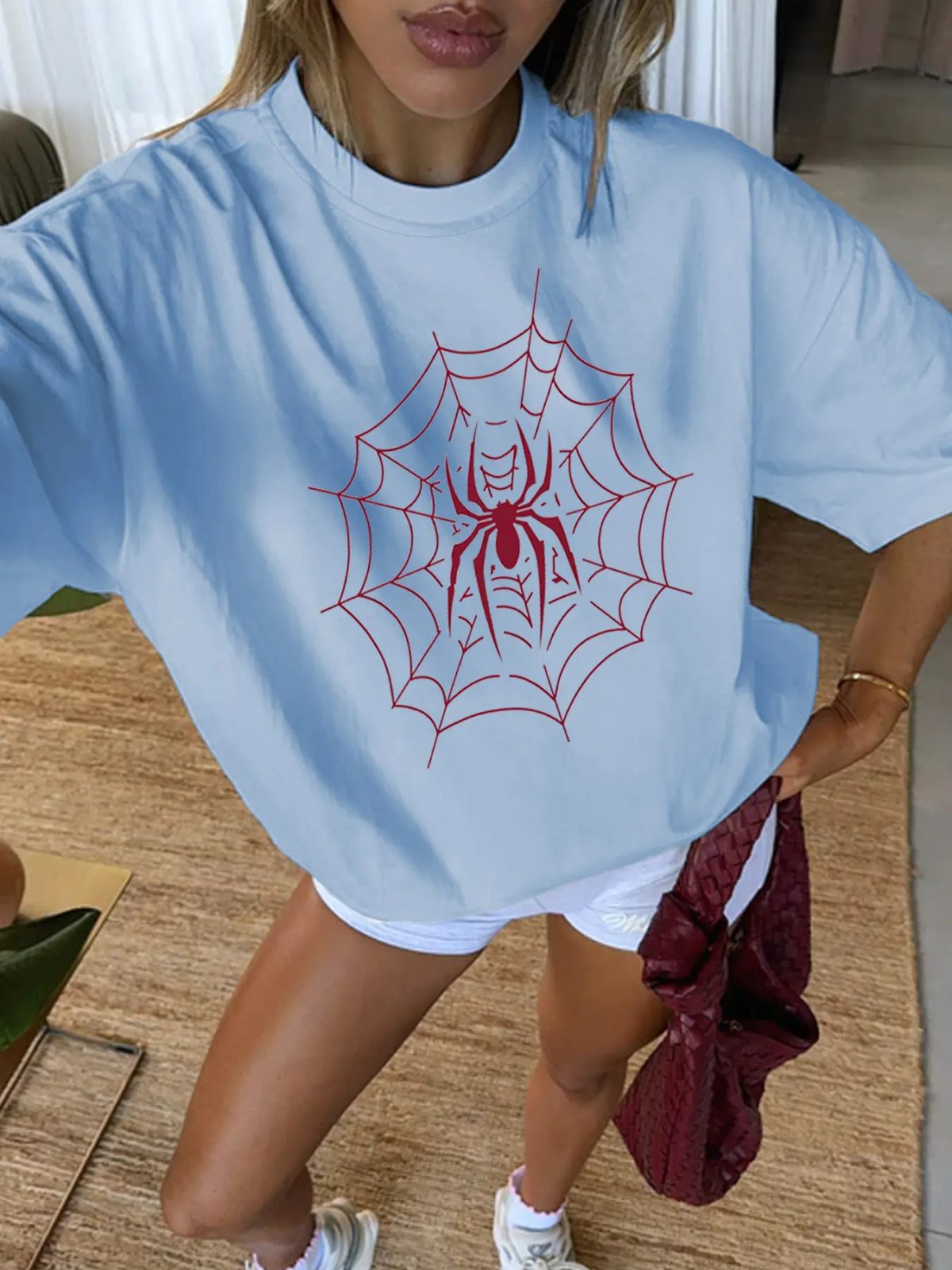 Comfort Colors Spider Web Spooky Season Shirt, Halloween Graphic Tee, Whimsigoth Fall Gift — photo 5
