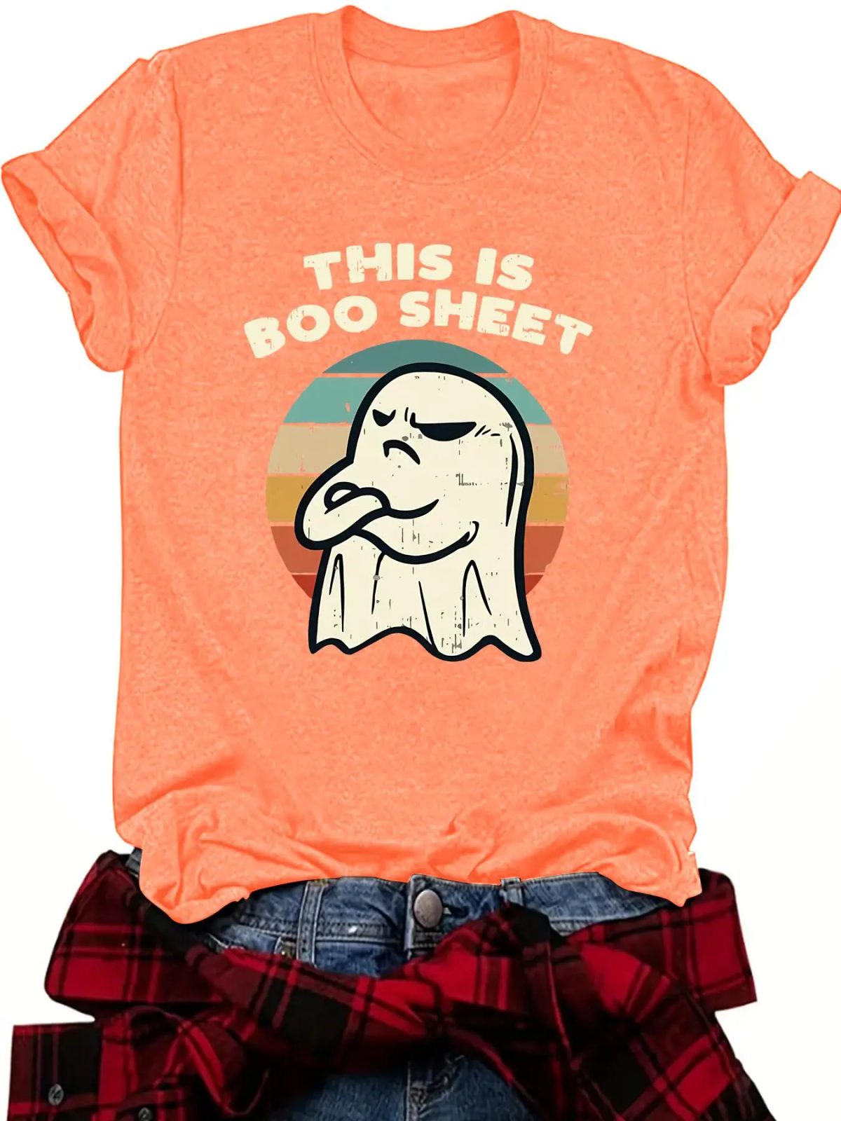 This Is Boo Sheet Shirt, Retro Ghost Tee, Funny Halloween Shirt for Fall — photo 3