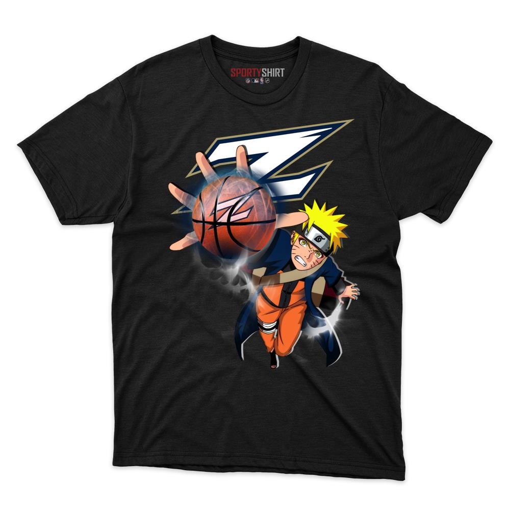 Akron Zips Naruto Unisex Cotton Graphic Tee, Anime Ninja Crossover College Fan Game Day Shirt