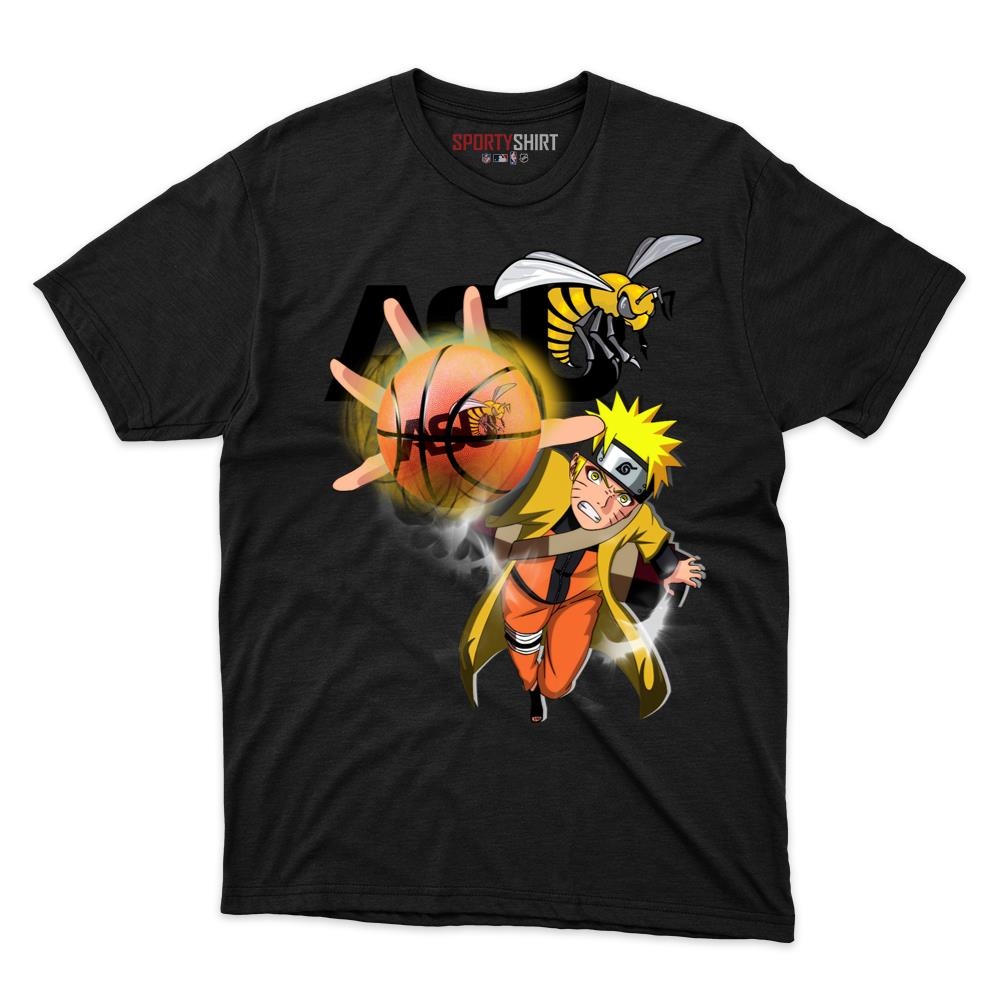 Alabama State Hornets Naruto Unisex Cotton Graphic Tee, Anime Ninja Crossover College Fan Game Day Shirt