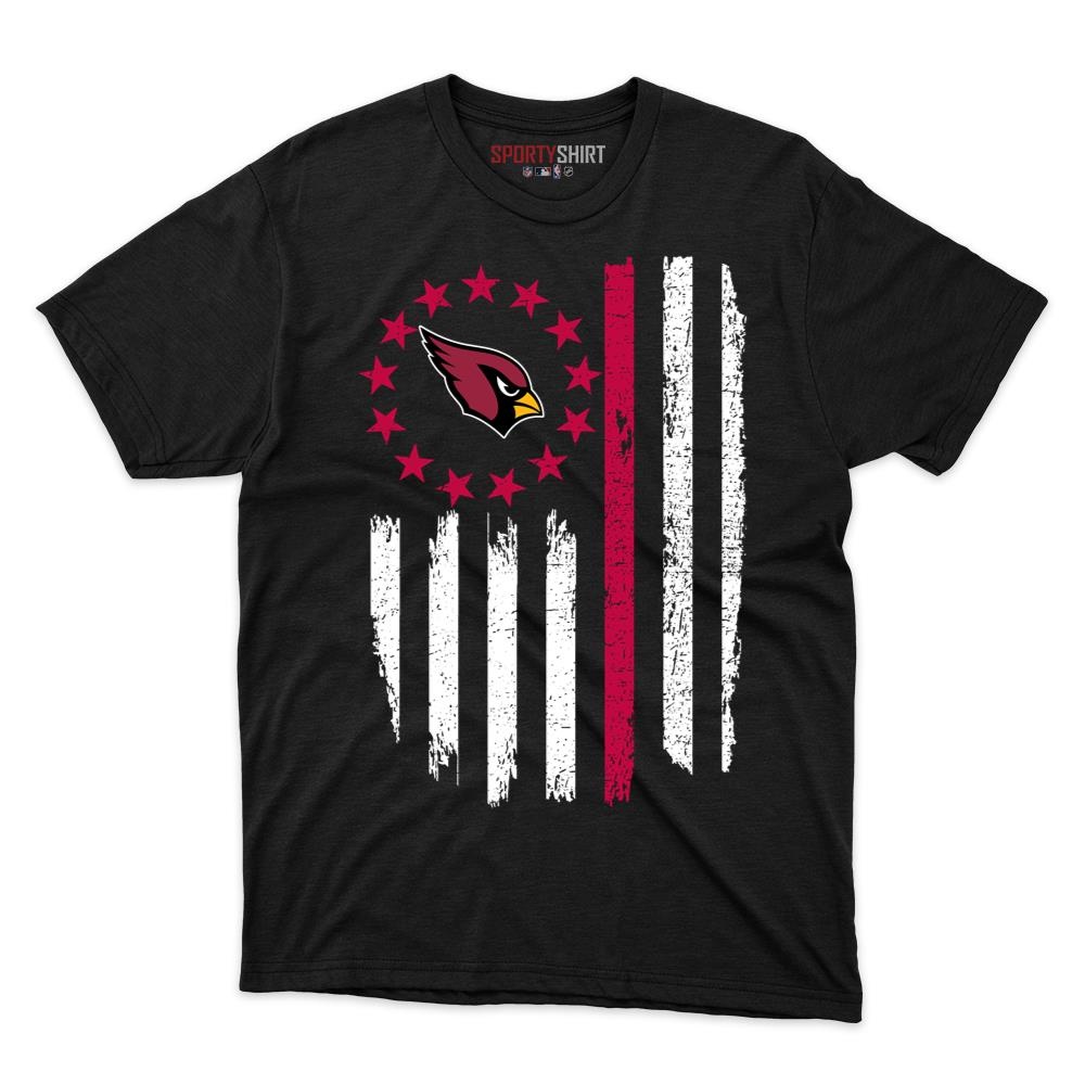 Arizona Cardinals Betsy Ross Flag Unisex Cotton Graphic Tee, Patriotic American Football Fan Game Day Shirt