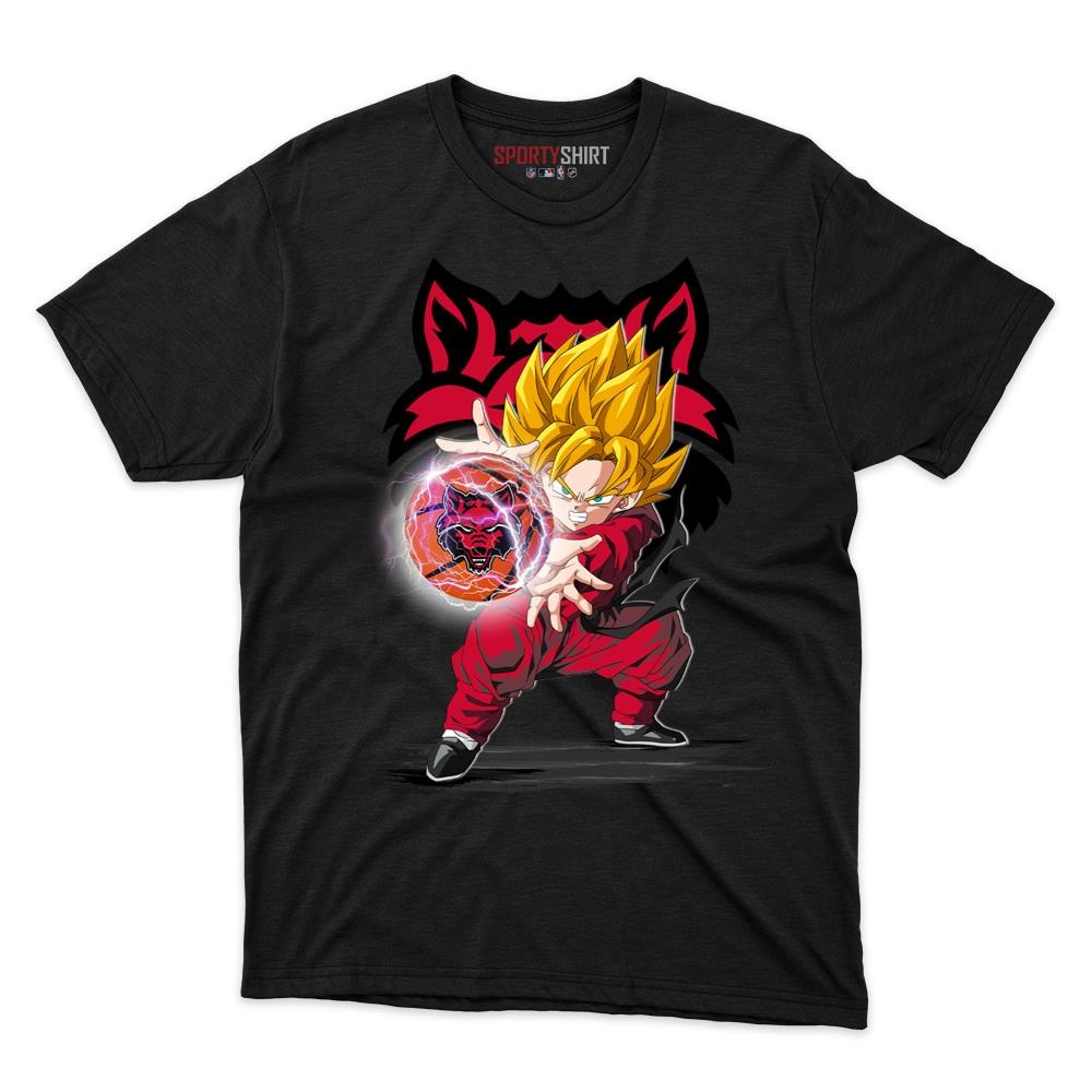 Arkansas State Red Wolves Goku Dragon Ball Z Unisex Cotton Graphic Tee, Anime College Fan Game Day Shirt