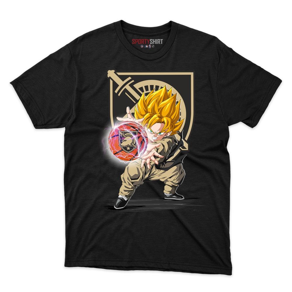 Army West Point Black Knights Goku Dragon Ball Z Unisex Cotton Graphic Tee, Anime College Fan Game Day Shirt