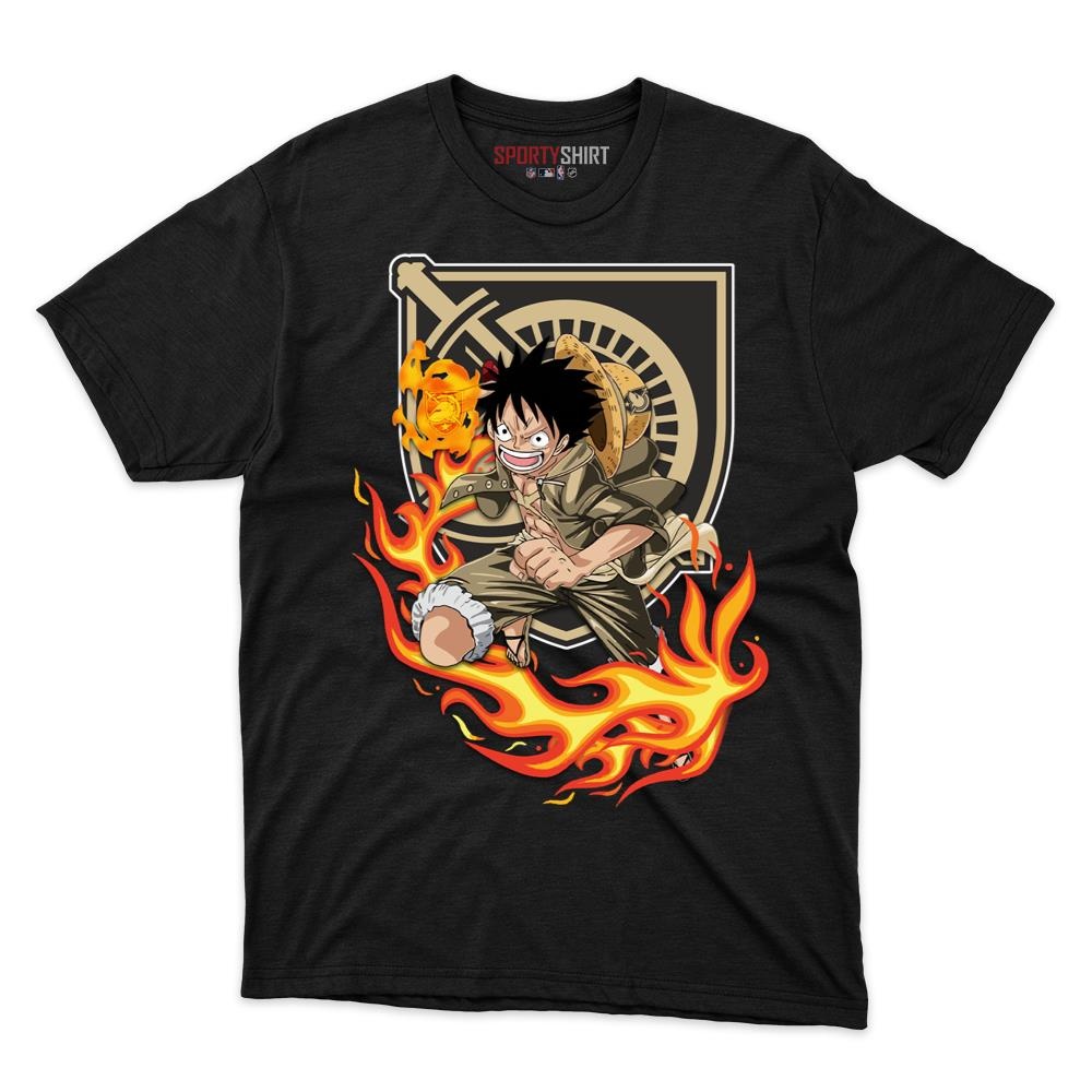 Army West Point Black Knights Luffy One Piece Unisex Cotton Graphic Tee, Straw Hat Anime Fan Game Day Shirt - photo 1