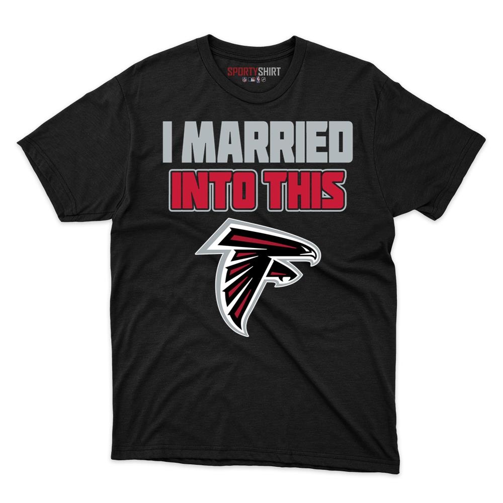 Atlanta Falcons I Married Into This Unisex Cotton Graphic Tee, Funny Football In-Law Fan Gift Game Day Shirt