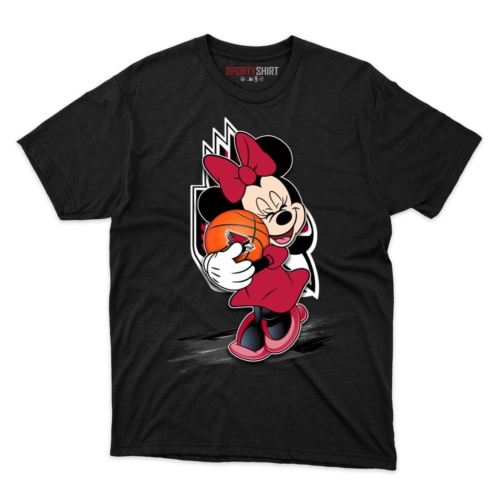 Ball State Cardinals Minnie Mouse Unisex Cotton Graphic Tee, Disney Cartoon Crossover Shirt, Game Day Gift