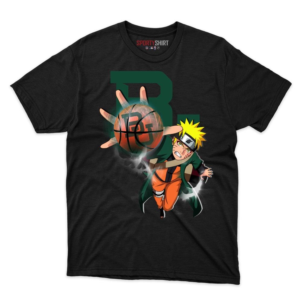 Baylor Bears Naruto Ninja Unisex Cotton Graphic Tee, Hidden Leaf Anime Crossover Shirt, Game Day Fan Gift