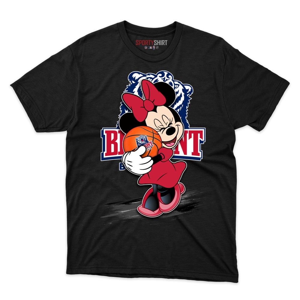 Belmont Bruins Minnie Mouse Unisex Cotton Graphic Tee, Disney Cartoon Crossover Shirt, Game Day Fan Gift