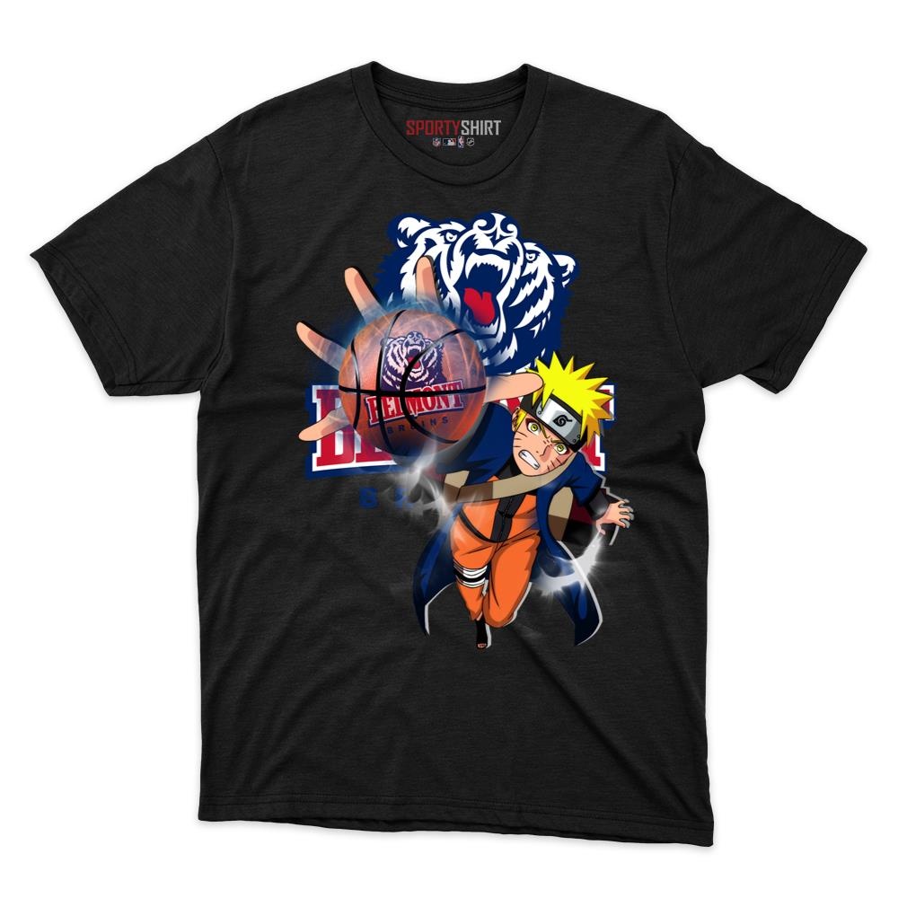 Belmont Bruins Naruto Shinobi Unisex Cotton Graphic Tee, Konoha Ninja Crossover Shirt for Game Day Fans