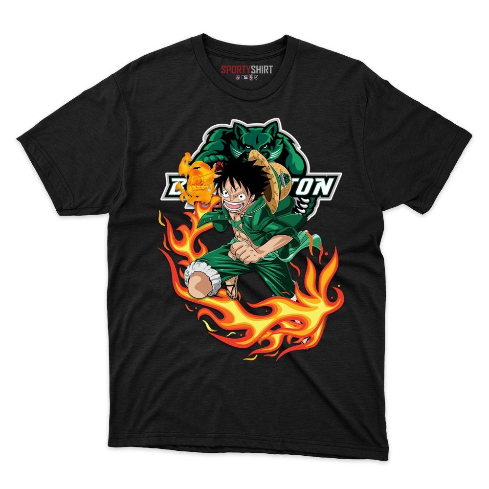 Binghamton Bearcats Luffy One Piece Unisex Cotton Graphic Tee, Straw Hat Pirate Anime Shirt, Game Day