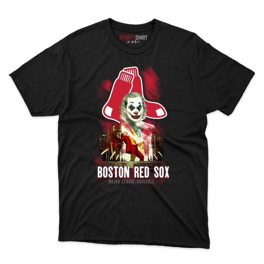 Boston Red Sox Put On A Happy Face Joker Unisex Cotton Graphic Tee, Funny Fan Shirt for Game Day