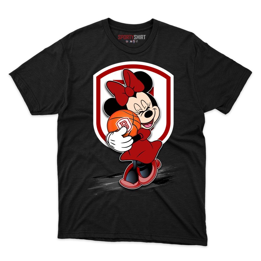 Bradley Braves Minnie Mouse Unisex Cotton Graphic Tee, Disney Cartoon Crossover Fan Game Day Shirt